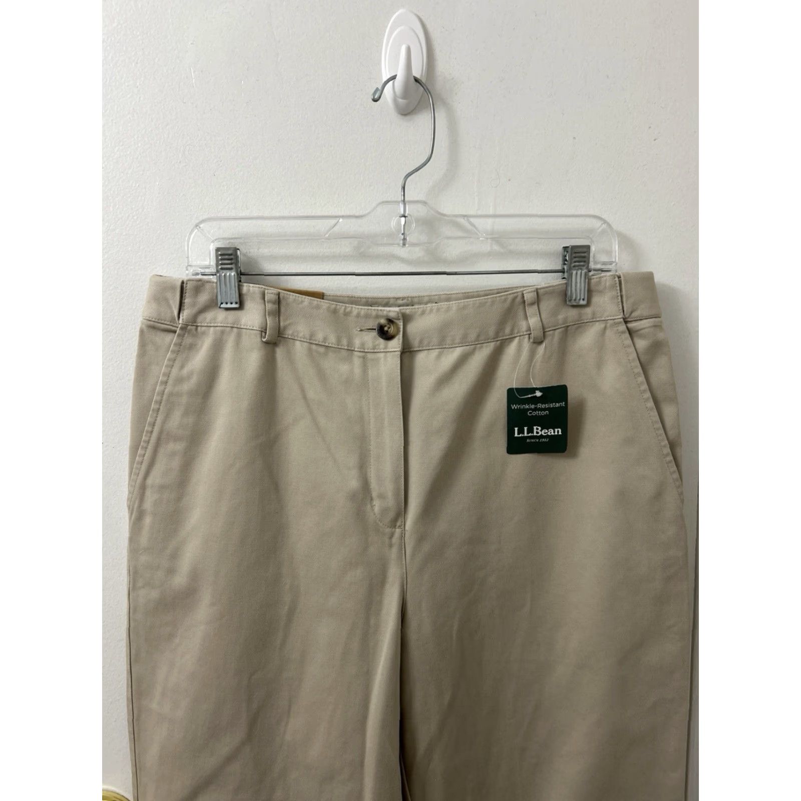 Vintage LL Bean Bayside Pants Womens 12x30 Tan Classic Fit Straight Wrinkle Free 277330 Size 34" / US 12 / IT 48 - 7 Thumbnail