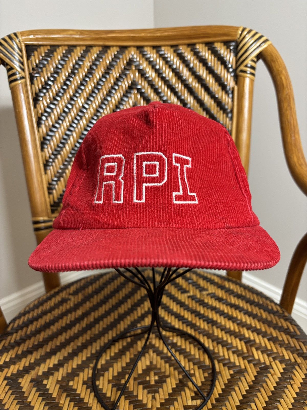 Vintage Vtg RPI Rensselaer Polytechnic Youngan Corduroy Snapback Hat Size ONE SIZE - 1 Thumbnail
