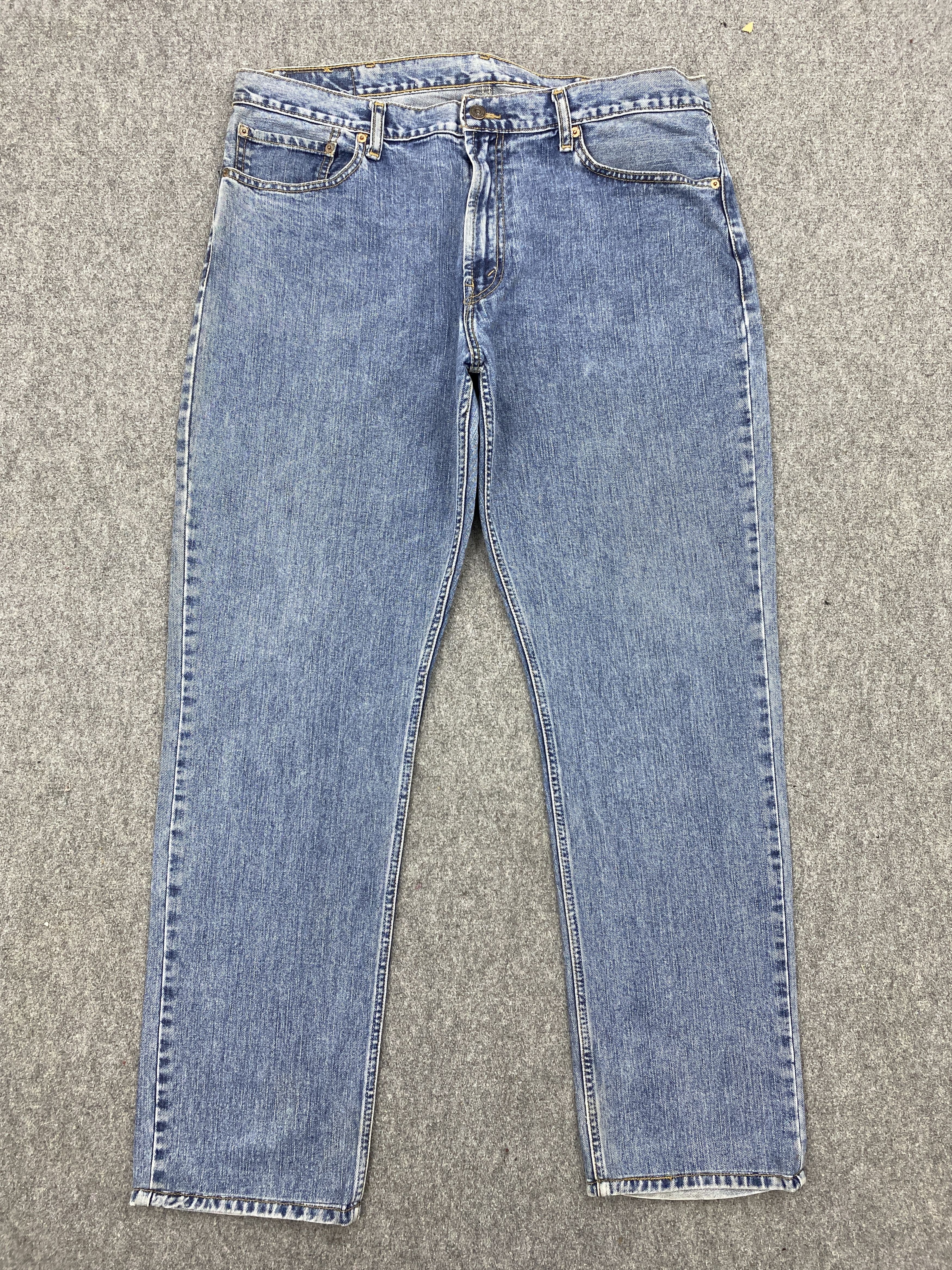 image of 90's Levis 506 Light Blue Stonewash Jeans in Blue Denim, Men's (Size 37)