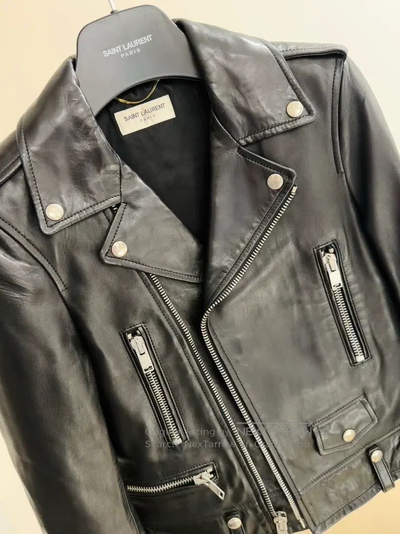 Saint Laurent Paris Saint Laurent Paris Motorcycle Zip Leather Jacket Size XS / US 0-2 / IT 36-38 - 5 Thumbnail