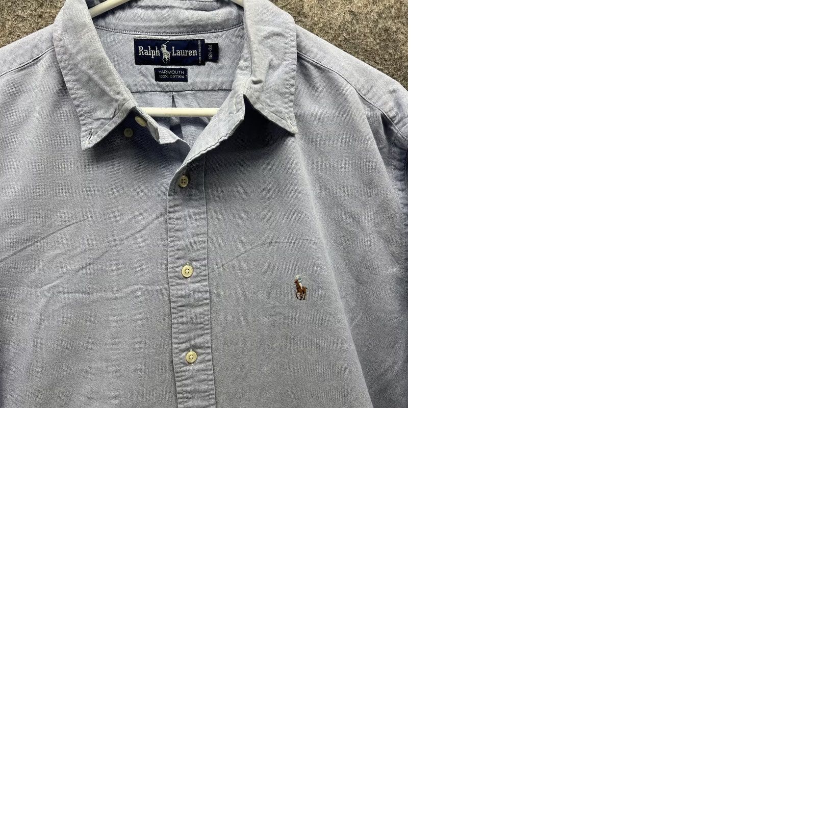 Ralph Lauren Ralph Lauren Shirt Men 16.5 34 Blue Button Down Vintage Polo Pony Button-Up Classic Casual Formal Workwear Mens Shirt Size US XL / EU 56 / 4 - 9 Thumbnail