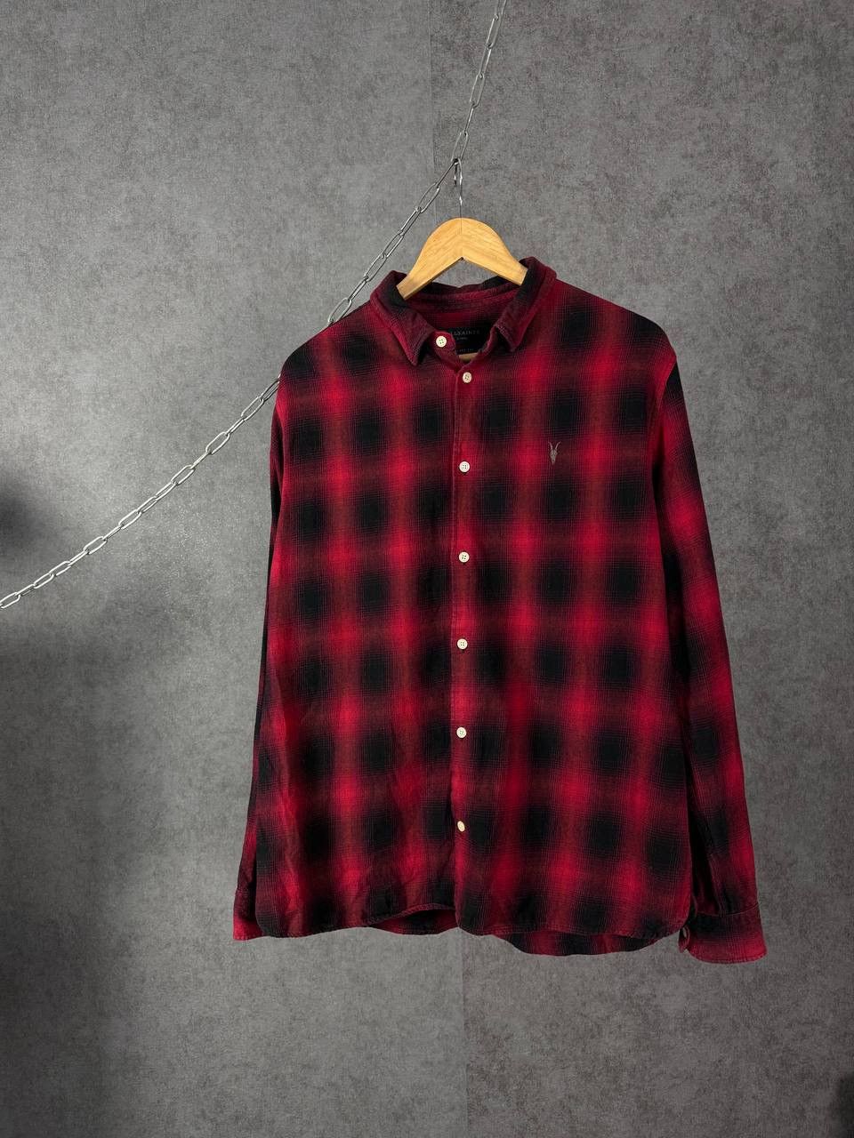 Allsaints Allsaints luxury designer flannel logo relaxed shirt Size US L / EU 52-54 / 3 - 1 Thumbnail