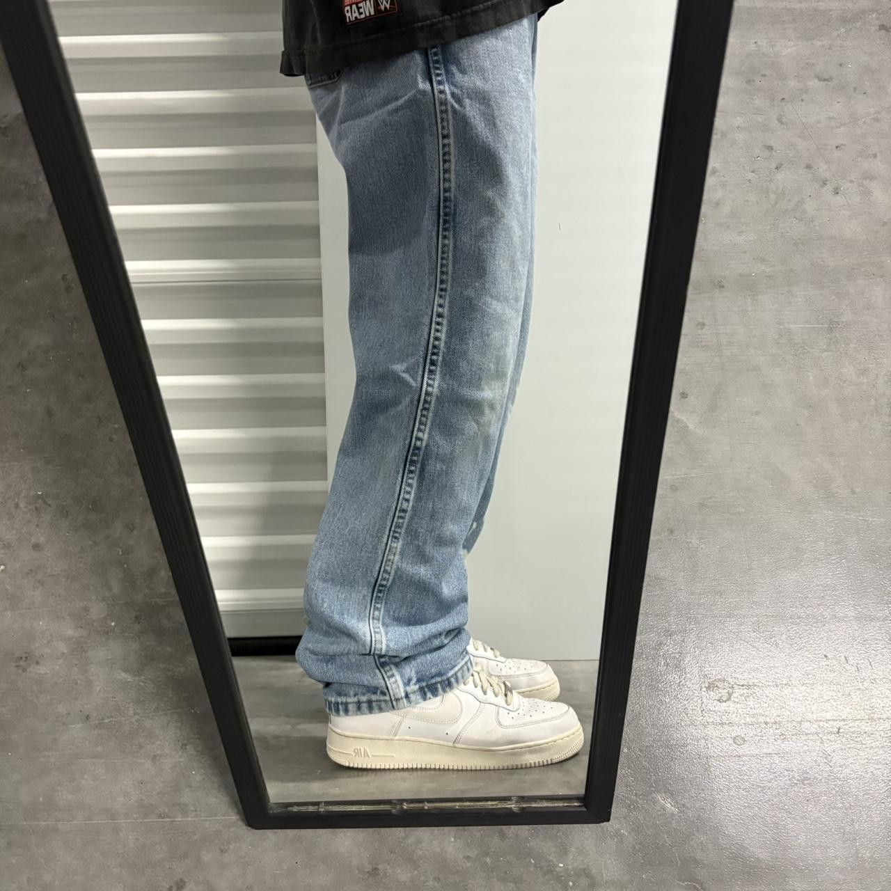 Vintage Crazy Vintage Y2K/2000s Baggy Medium Blue Wash Bleach Splatter Denim Jeans! Size US 34 / EU 50 - 2 Thumbnail