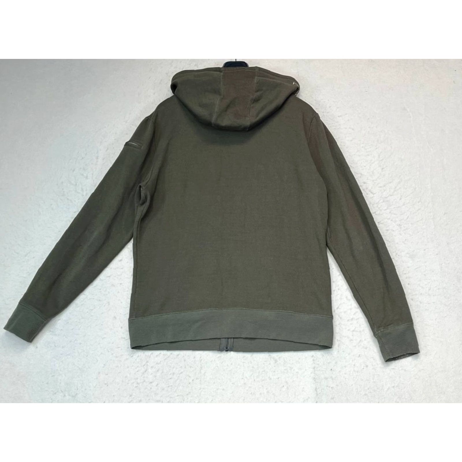 Vintage Hylete Hoodie Full Zip Olive Men XL Sweatshirt Jacket Hooded Pockets Stretch Brown Size US XL / EU 56 / 4 - 2 Thumbnail