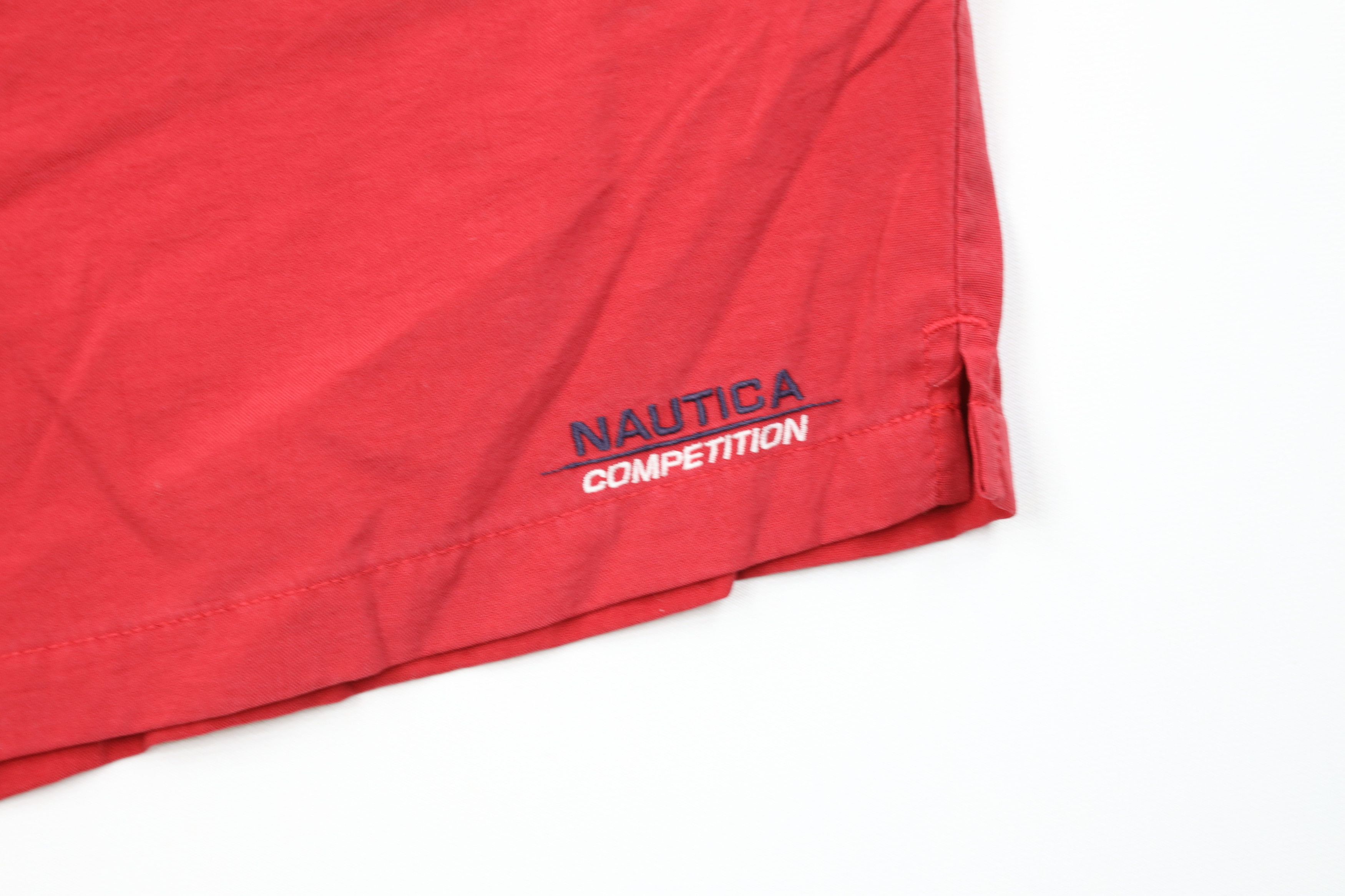 Nautica Vintage 90s Nautica Competition Above Knee Shorts Red Size US 36 / EU 52 - 5 Thumbnail