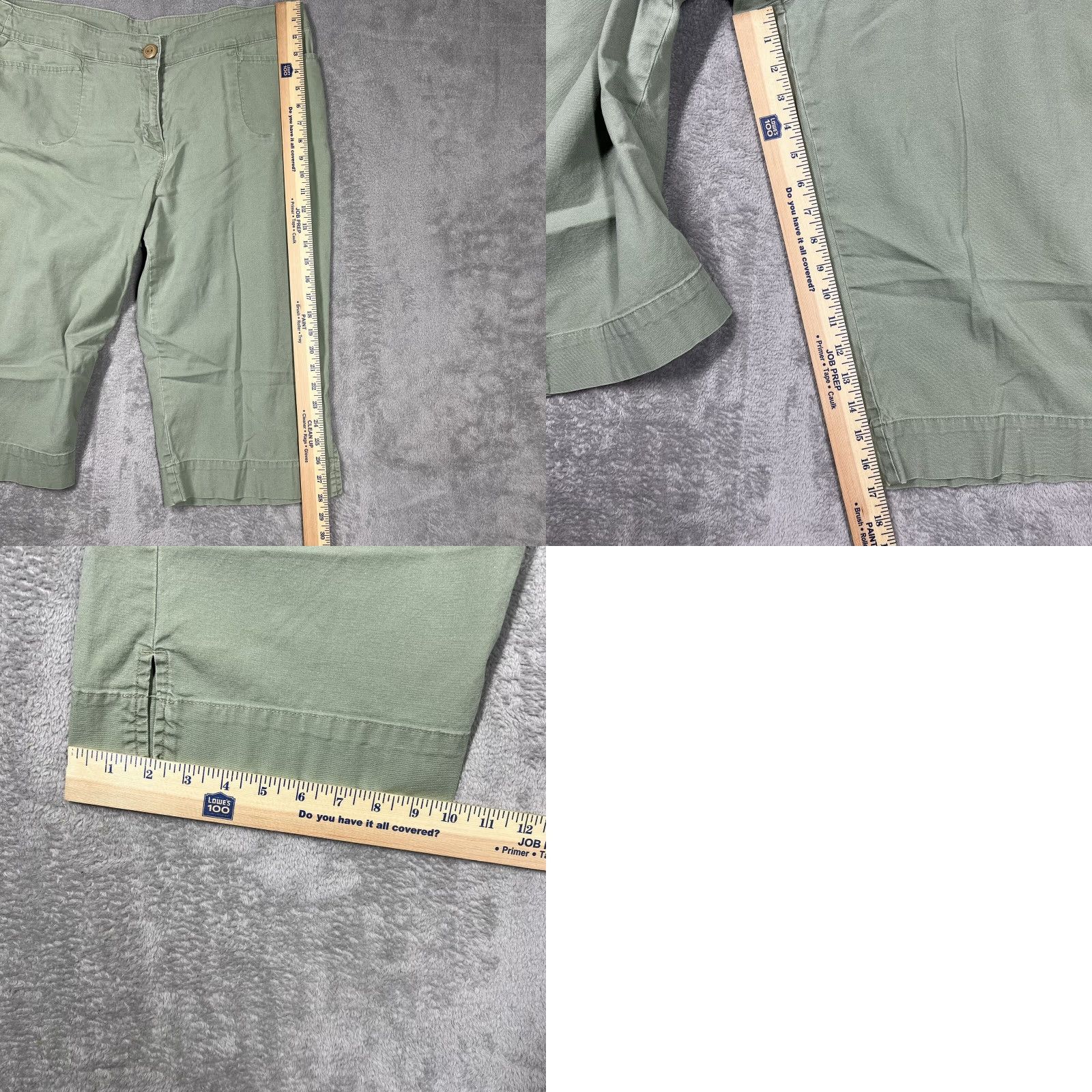 Vintage Woolrich Capri Pants Women's 14 Petite Sage Green 17” Inseam Cotton Spandex Pants Womens Capris Green 14 Woolrich Capris Size 36" / US 14 / IT 50 - 9 Thumbnail