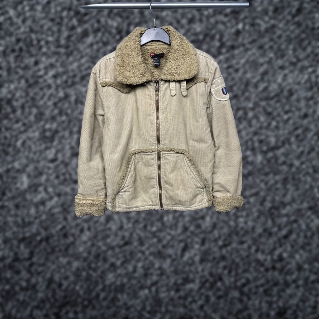Diesel Diesel Vintage Womens Corduroy Jacket S Beige Sherpa Zipper Windbreaker Jacket Womens S Corduroy Diesel Vintage Size S / US 4 / IT 40 - 1 Thumbnail
