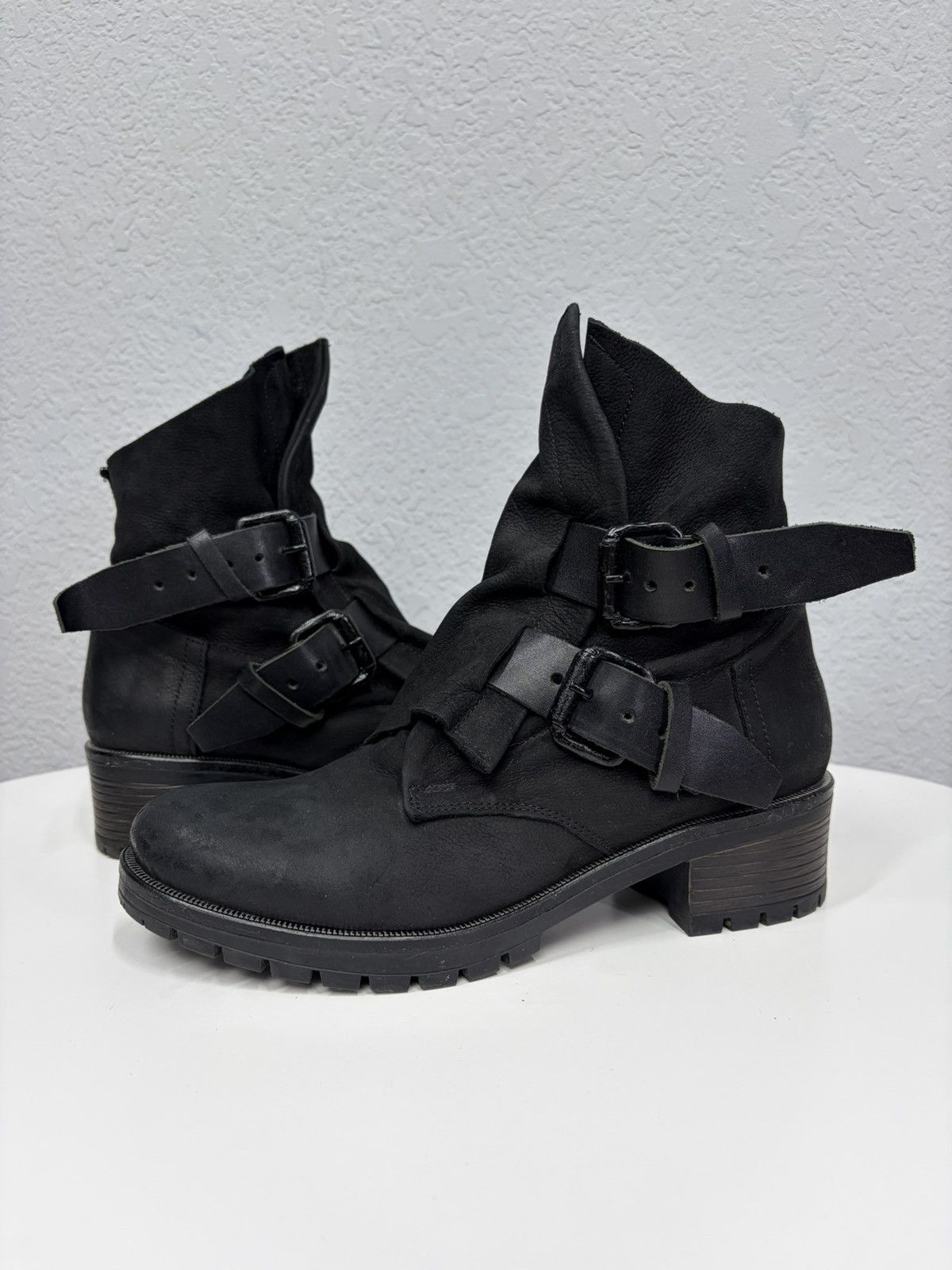 A.S.98 Vintage Like Maison Margiela Belted Leather Biker Boots 00s Size US 8 / EU 41 - 7 Thumbnail