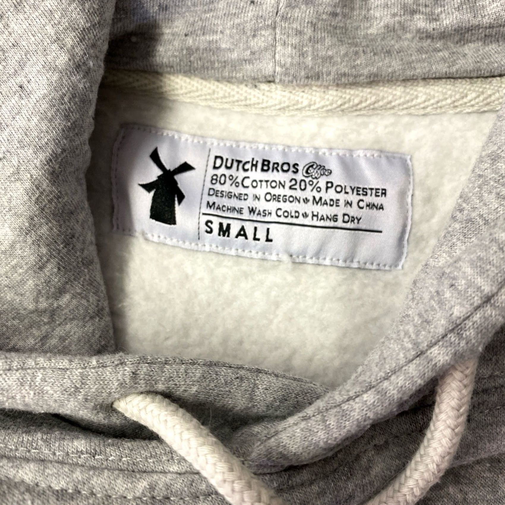 Vintage Dutch Bros Coffee Hoodie Pullover Sweatshirt Gray Heathered Mens Small Hooded Logo Embroidered Pockets Knit Fleece Shirt/Top Size US S / EU 44-46 / 1 - 2 Thumbnail