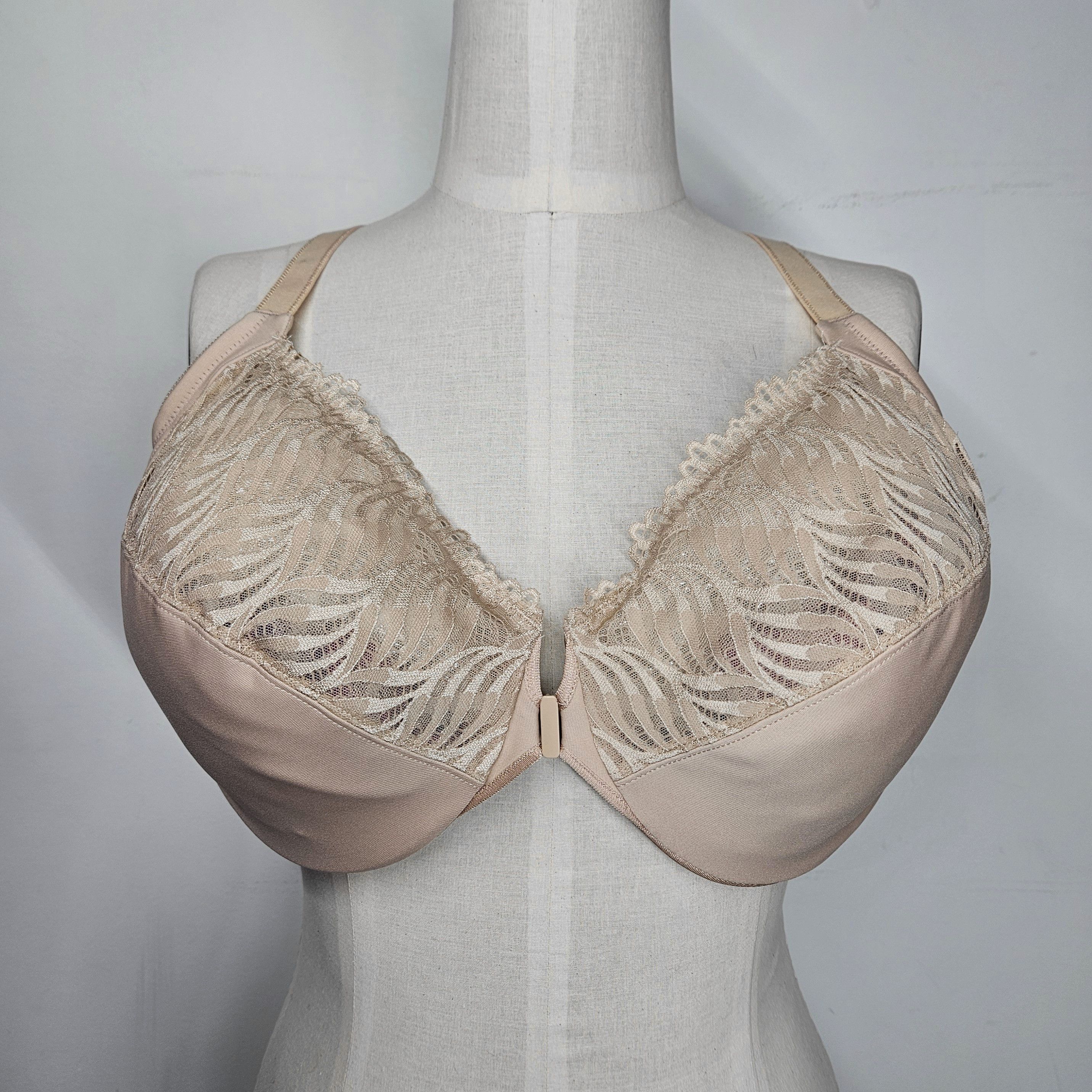Other Glamorise 44DD Bra Beige Sport Racer Back Underwire Lace A Size ONE SIZE - 1 Thumbnail