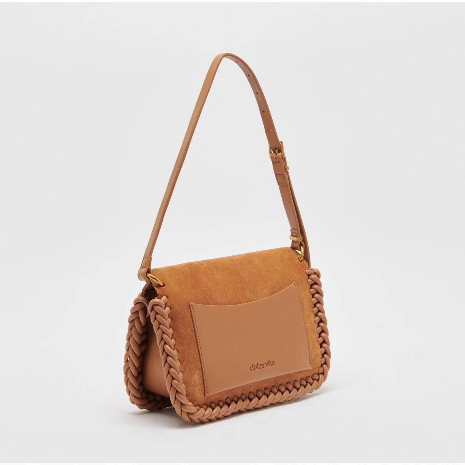 Dolce Vita Harper Shoulder Bag In Rusty Oak Suede Grailed