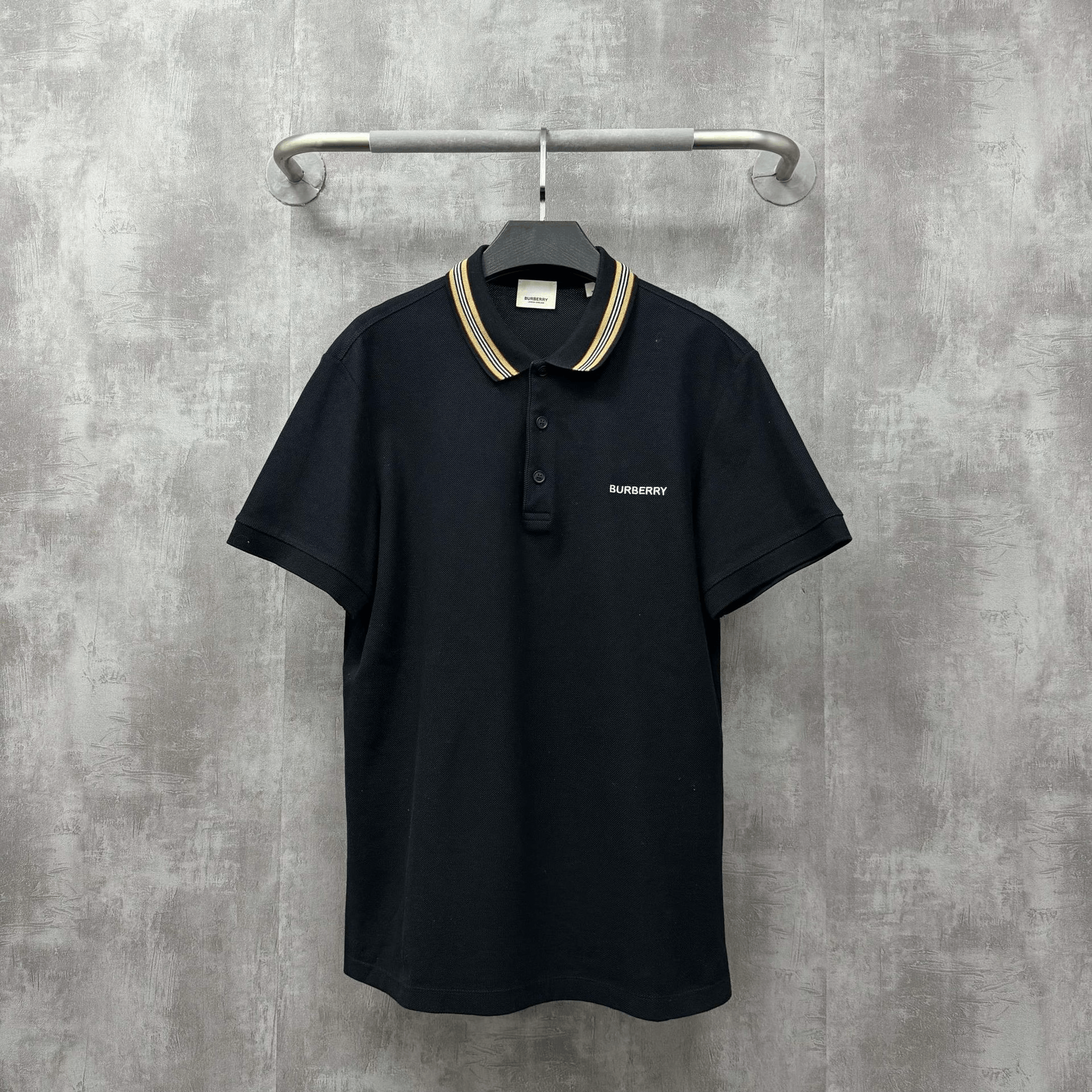 Burberry Burberry Embroidered Logo Check Polo T-shirt Size US M / EU 48-50 / 2 - 1 Thumbnail
