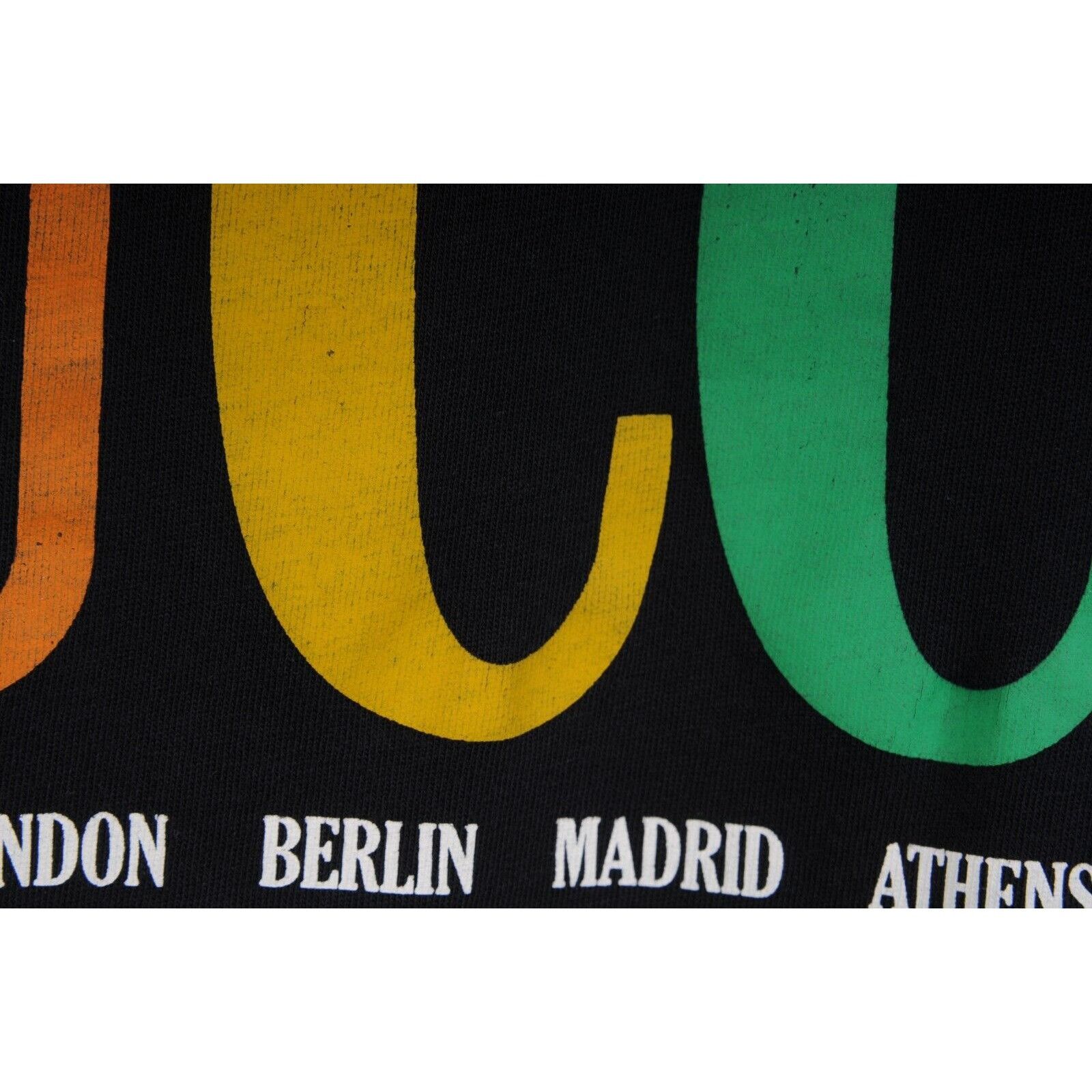 Gucci Logo Cities T Shirt Black Rainbow Size US M / EU 48-50 / 2 - 8 Thumbnail