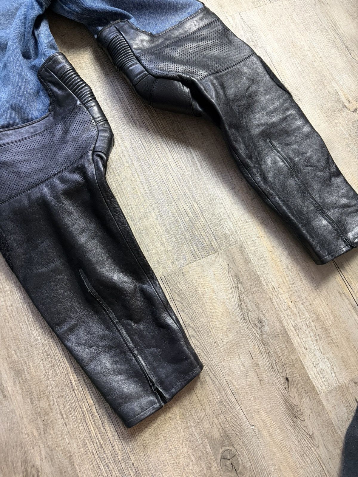 Balenciaga sample 24 Balenciaga denim/Leather hybrid Biker Pants Size US 29 - 5 Thumbnail