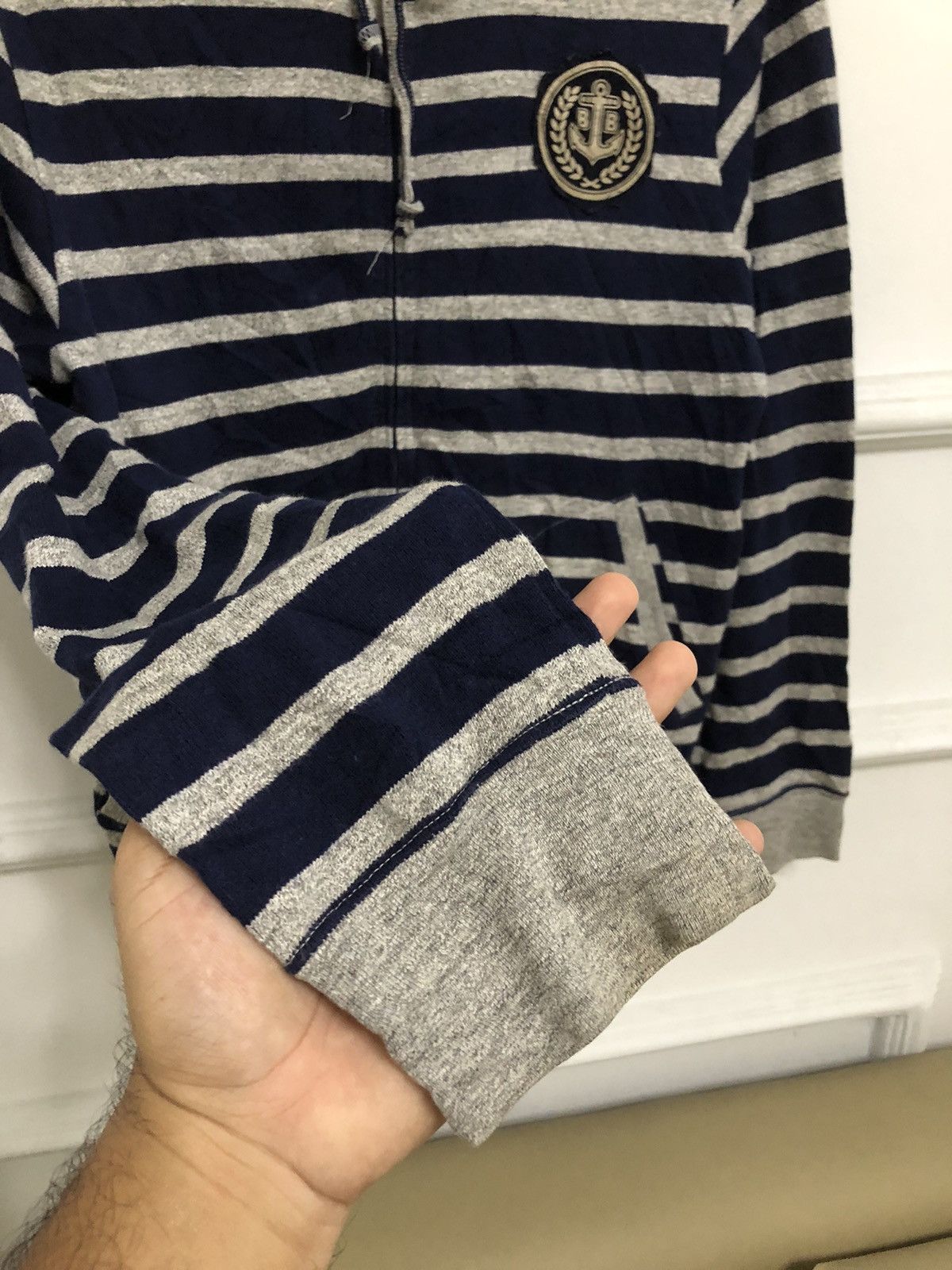 Blue Blue Japan Blue Blue Japan Stripe Zip Hoodie Size US M / EU 48-50 / 2 - 6 Thumbnail