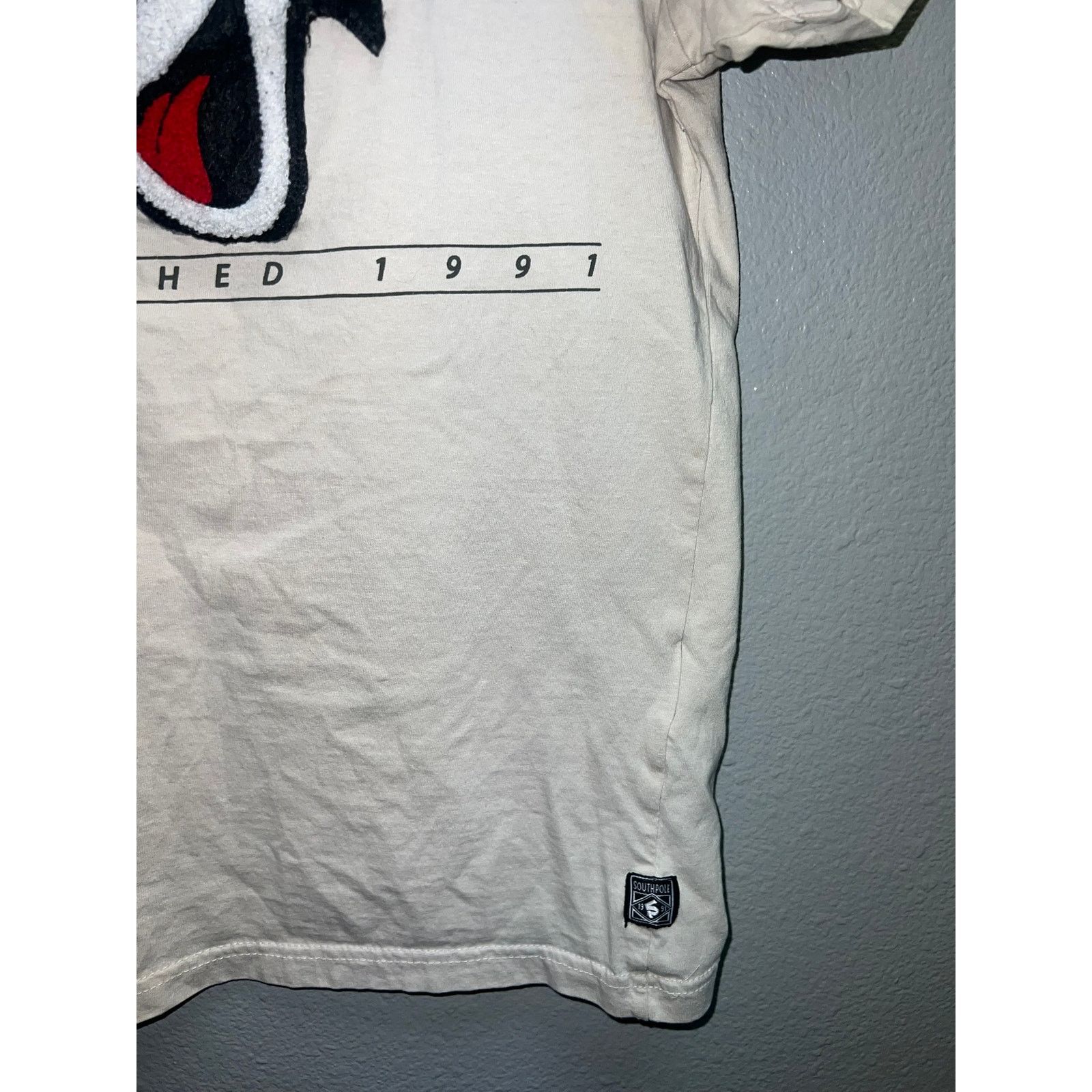 Southpole Y2K Southpole Shirt Crazy Cat Cartoon Cream Tee 2000s Small Size US S / EU 44-46 / 1 - 4 Thumbnail