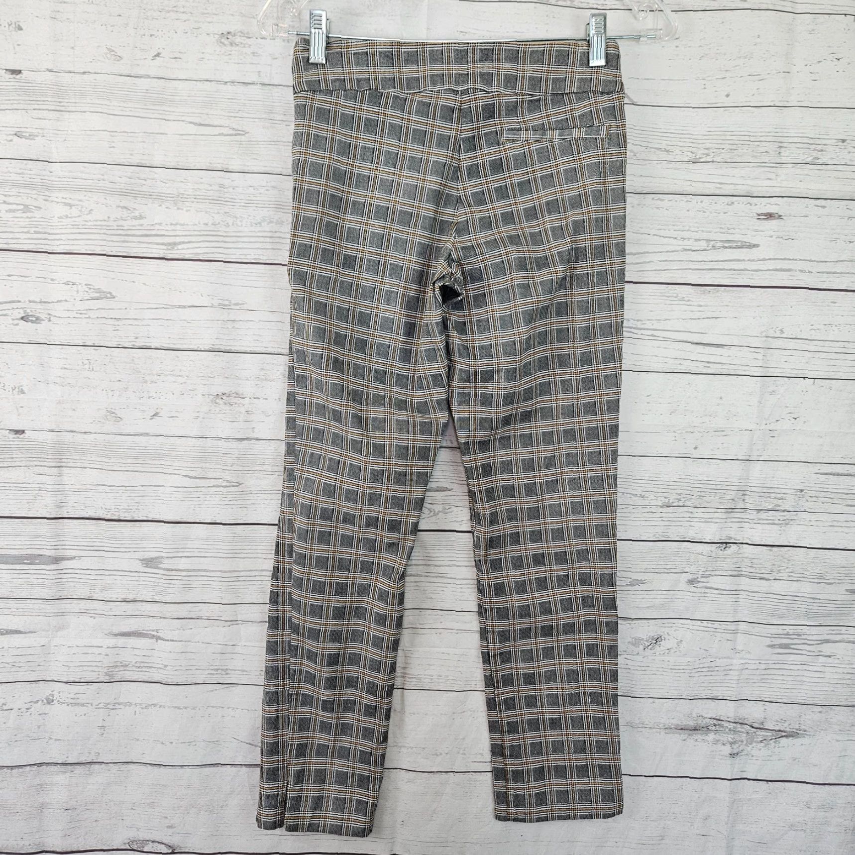Vintage Margaret M Womens Cropped Pants Slimming Plaid Black Yellow Sz S Adult Small Women's Pants Size 28" / US 6 / IT 42 - 3 Thumbnail