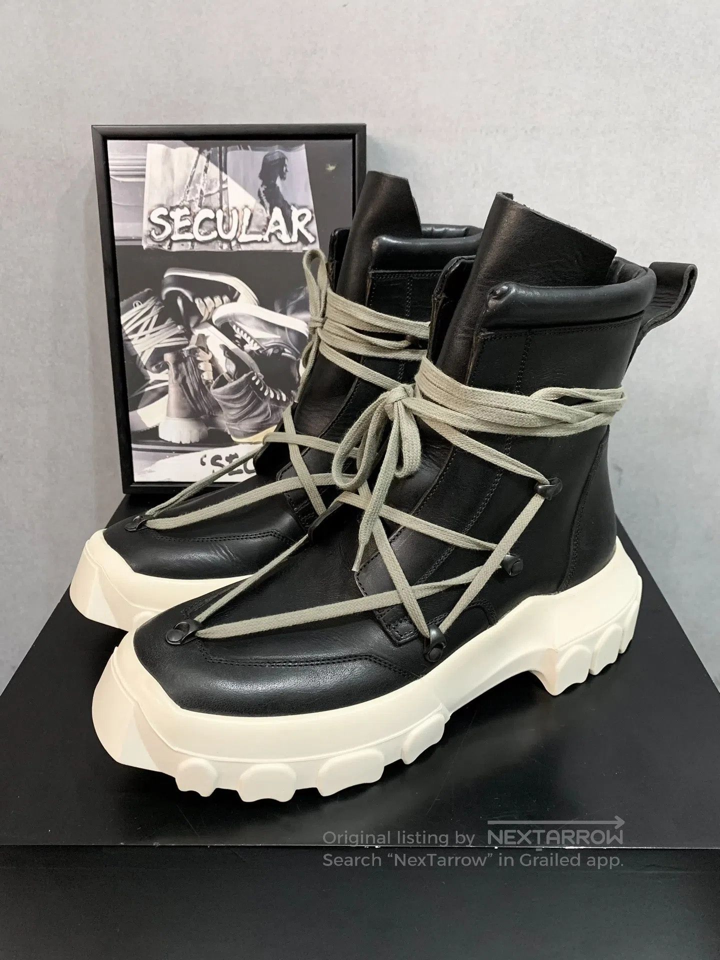 Rick Owens × Rick Owens Drkshdw Rick Owens Kiss Boots Size 43.5