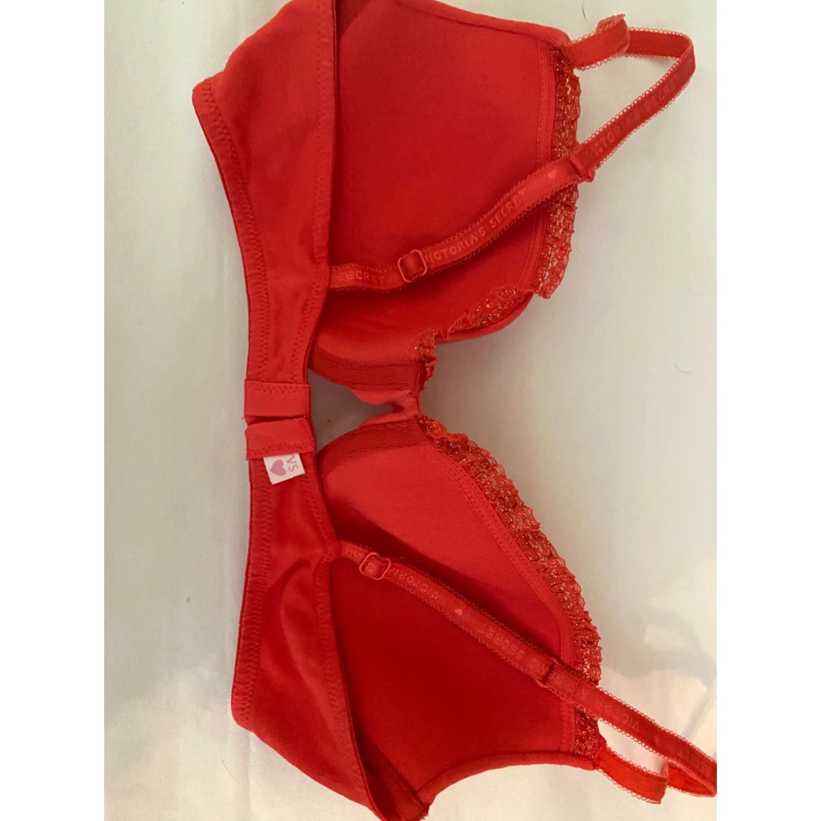 Victoria's Secret Victoria's Secret Red Demi with Lace Bra 34C Womens Size ONE SIZE - 2 Thumbnail