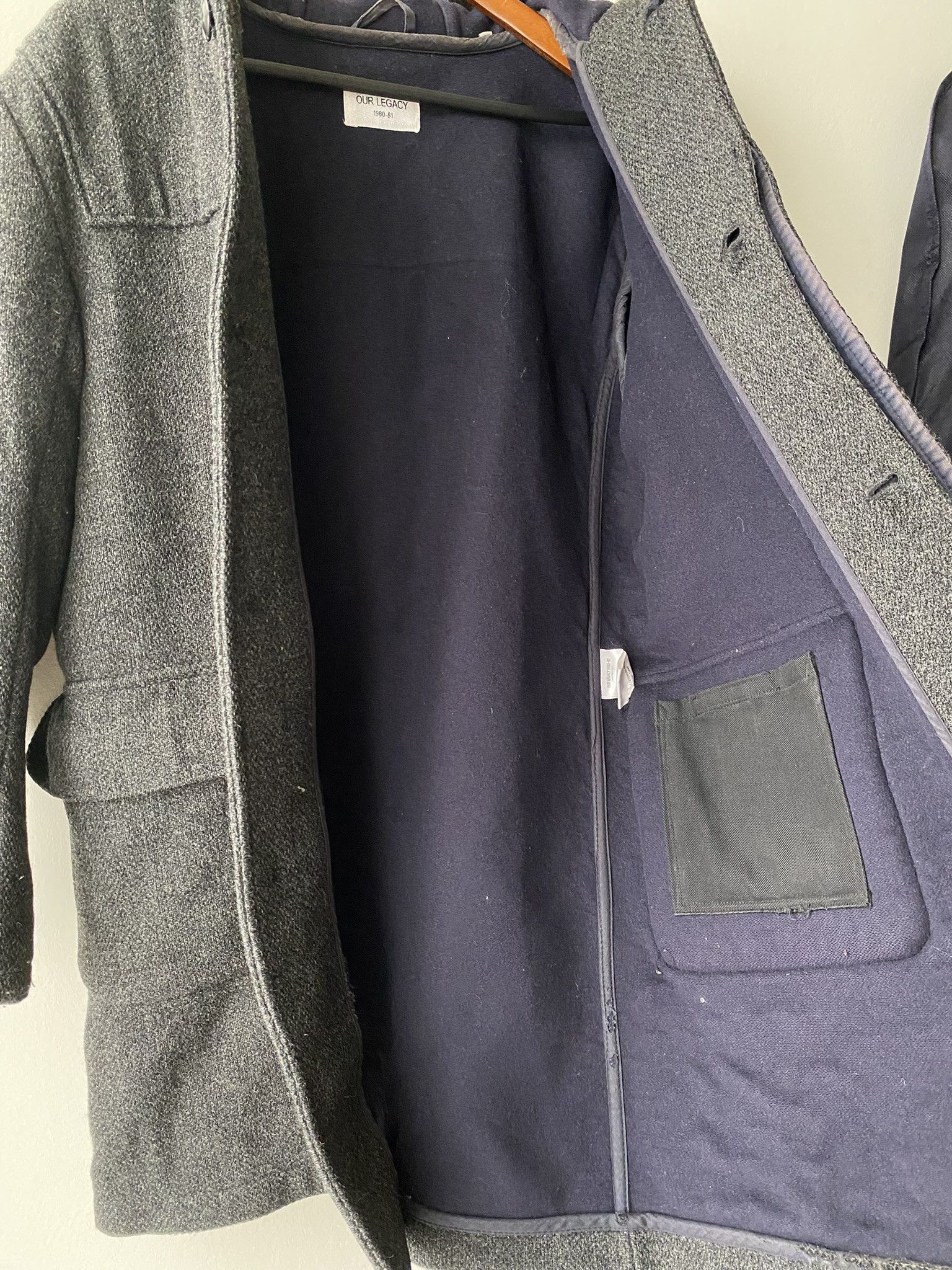 Our Legacy 50/L - Duffle Charcoal Tweed - 100% Virgin Wool Size US L / EU 52-54 / 3 - 9 Thumbnail