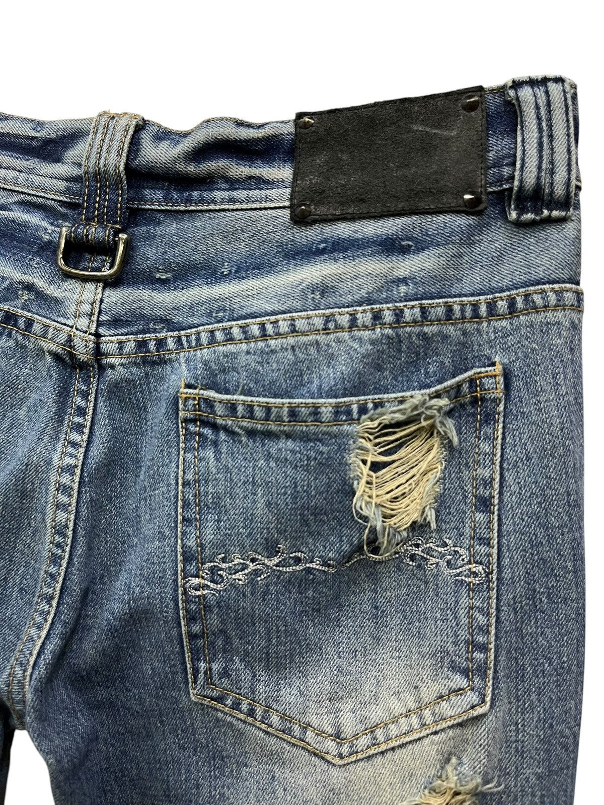 Japanese Brand 🔥Ultra Rare MIDAS Bondage Multi Zip Flare Punk Denim Japan Size US 31 - 15 Thumbnail