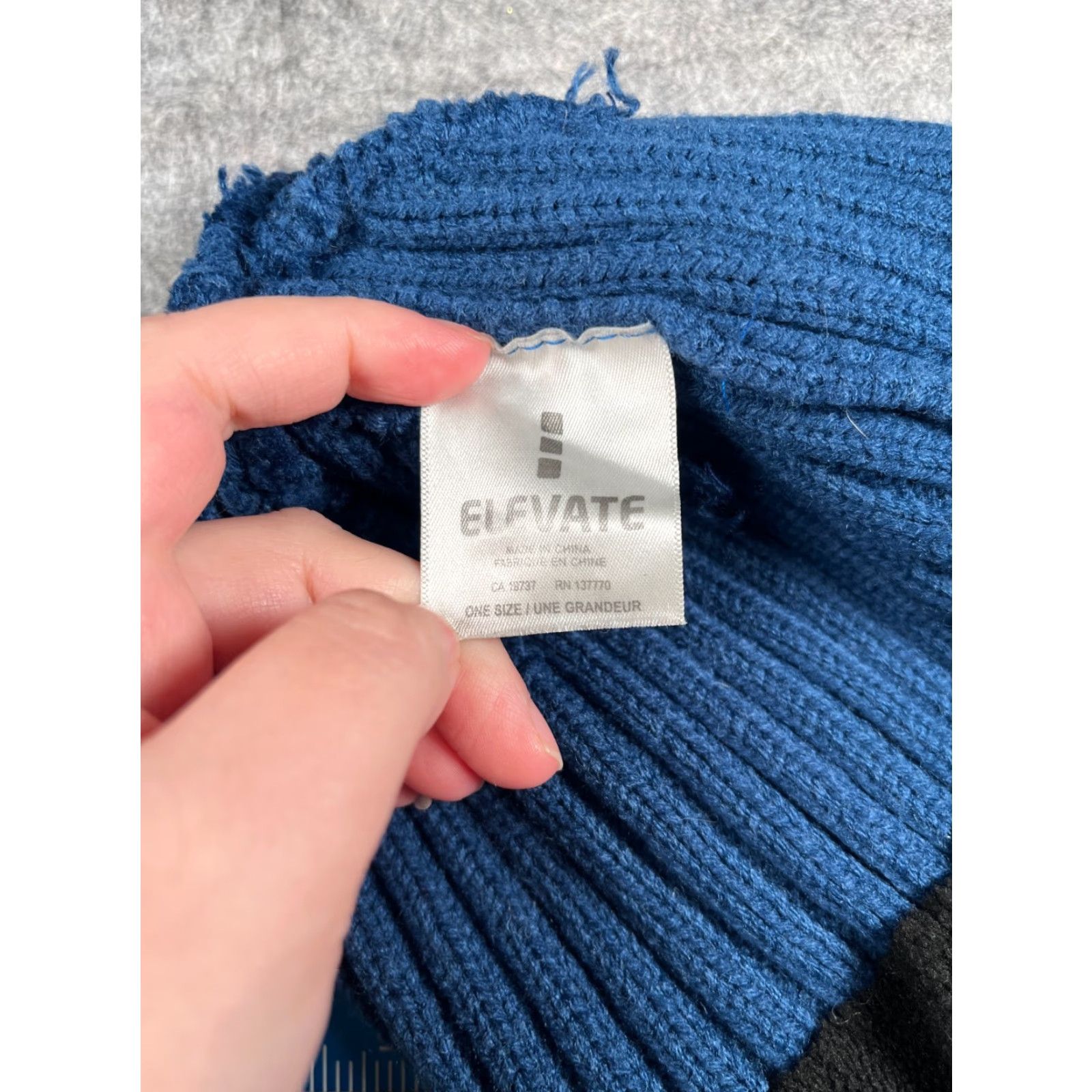 Vintage Elevate Beanie Toque Adult One Size Blue Knit Acrylic Poly Lined Hat Mens Beanie Outdoor Ski 90s Theme Size ONE SIZE - 7 Thumbnail