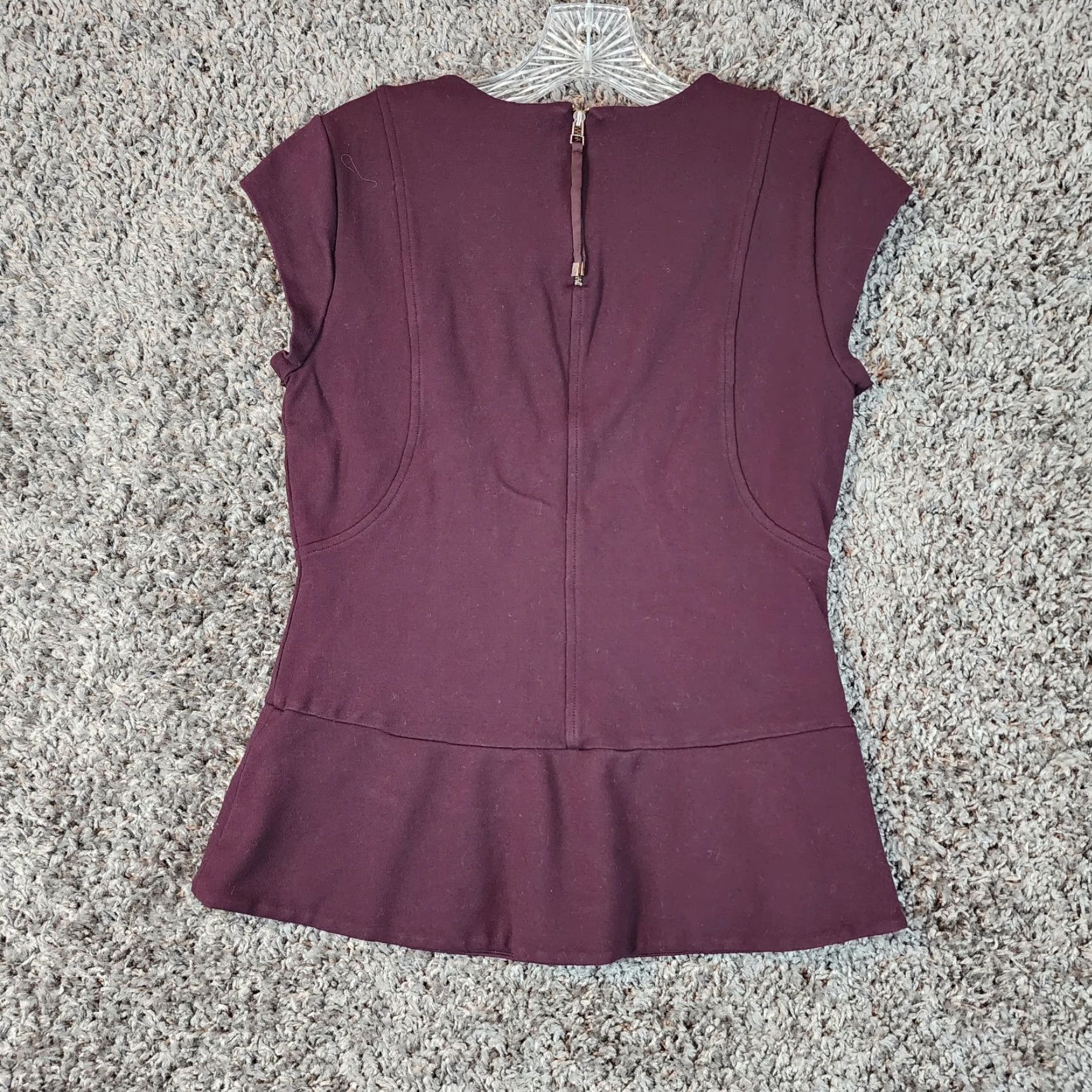Ann Taylor ANN TAYLOR Women's Purple Sleeveless 1/4 Zip Blouse Size M Size M / US 6-8 / IT 42-44 - 4 Thumbnail