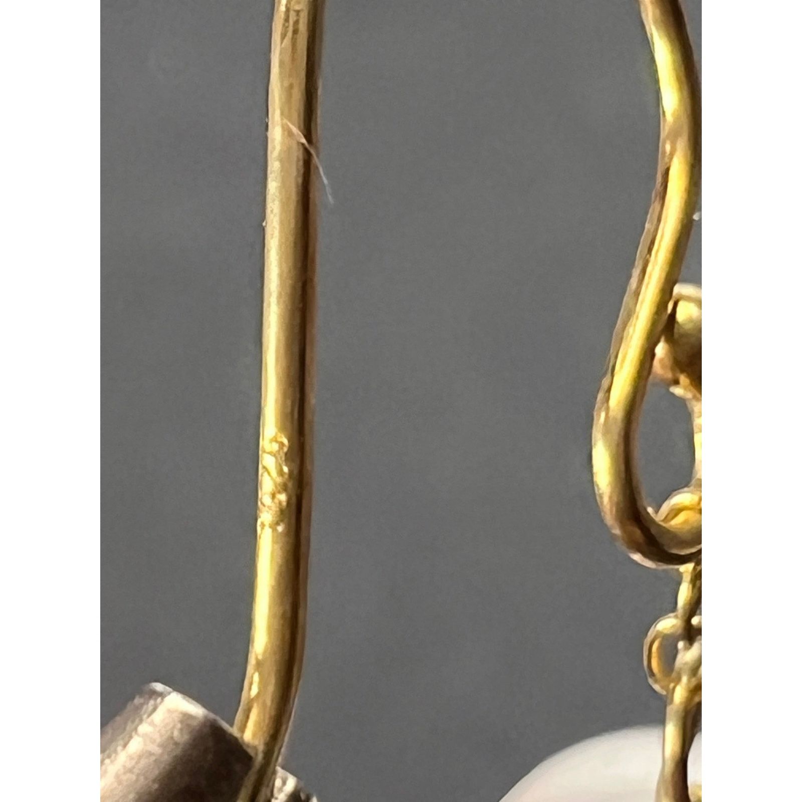 Other Cultured pearl dangle earrings in gold over sterling silver Size ONE SIZE - 3 Thumbnail