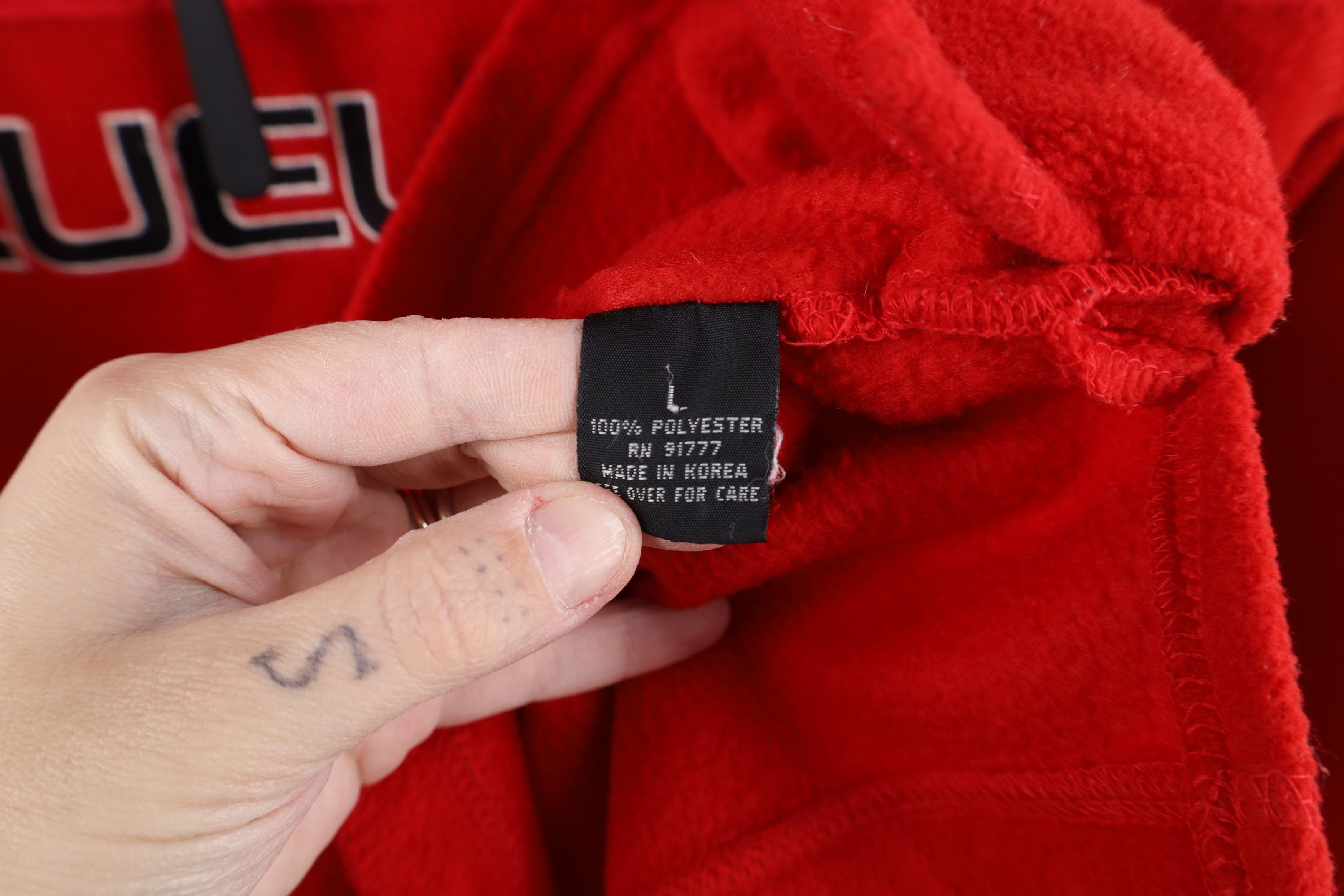Vintage Vintage 90s Y2K NHL Red Wings Hockey Fleece Half Zip Sweater Size US L / EU 52-54 / 3 - 11 Thumbnail