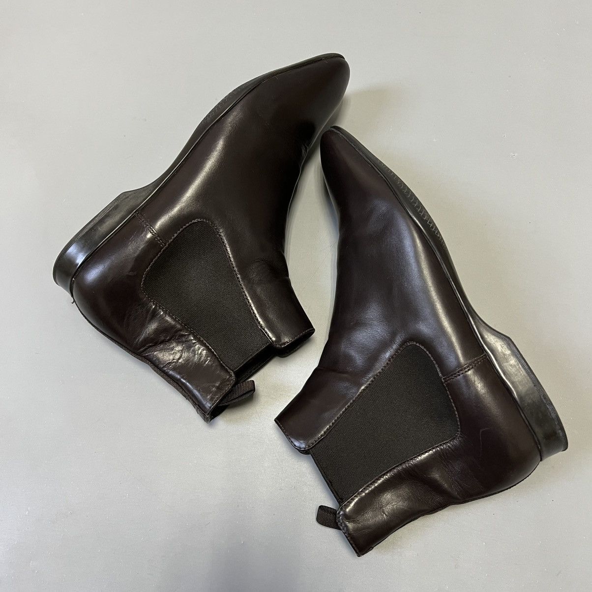 Prada Vintage Prada Sport Leather Chelsea Boots Brown Slip men’s Size US 7 / EU 40 - 4 Thumbnail