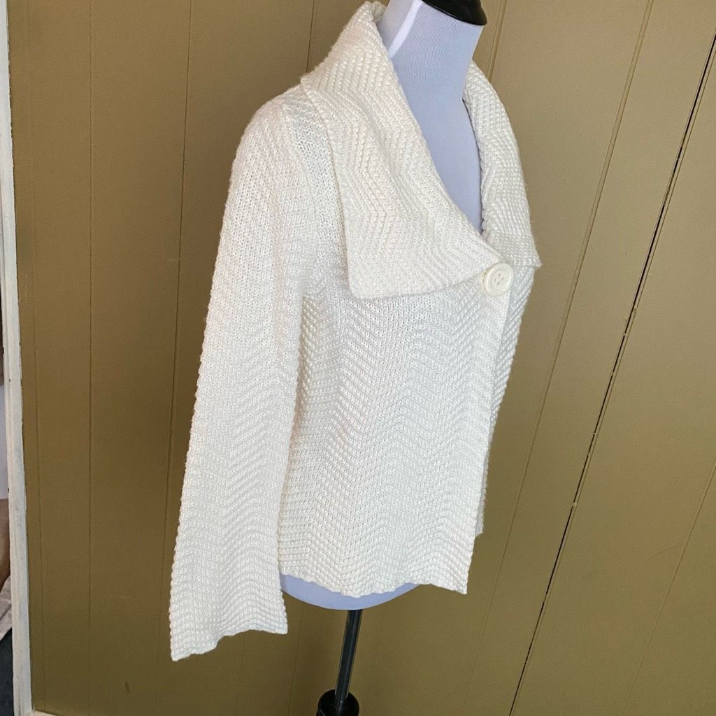 Other JM Collection women S one button knit collared sweater jacke Size S / US 4 / IT 40 - 4 Thumbnail