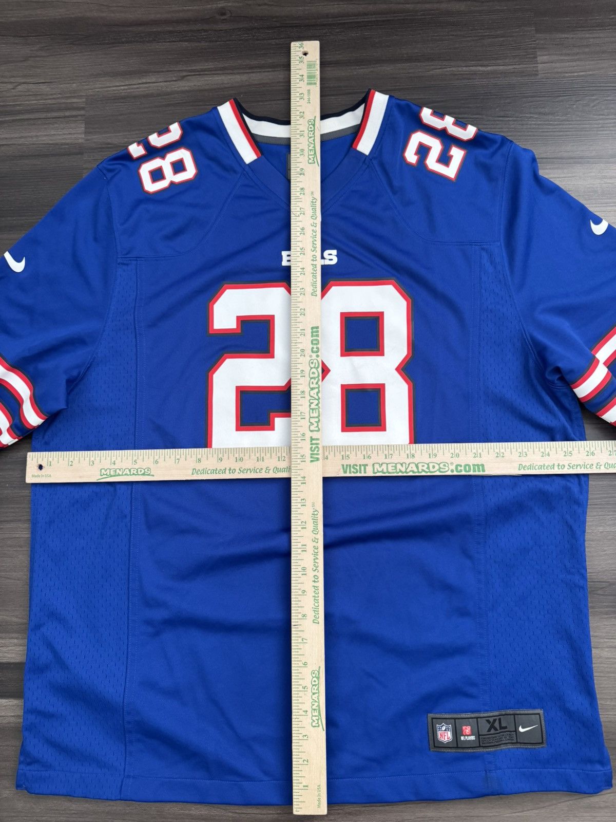 Nike Buffalo Bills CJ Spiller #28 NFL On Field Game Home Jersey Size US XL / EU 56 / 4 - 6 Thumbnail