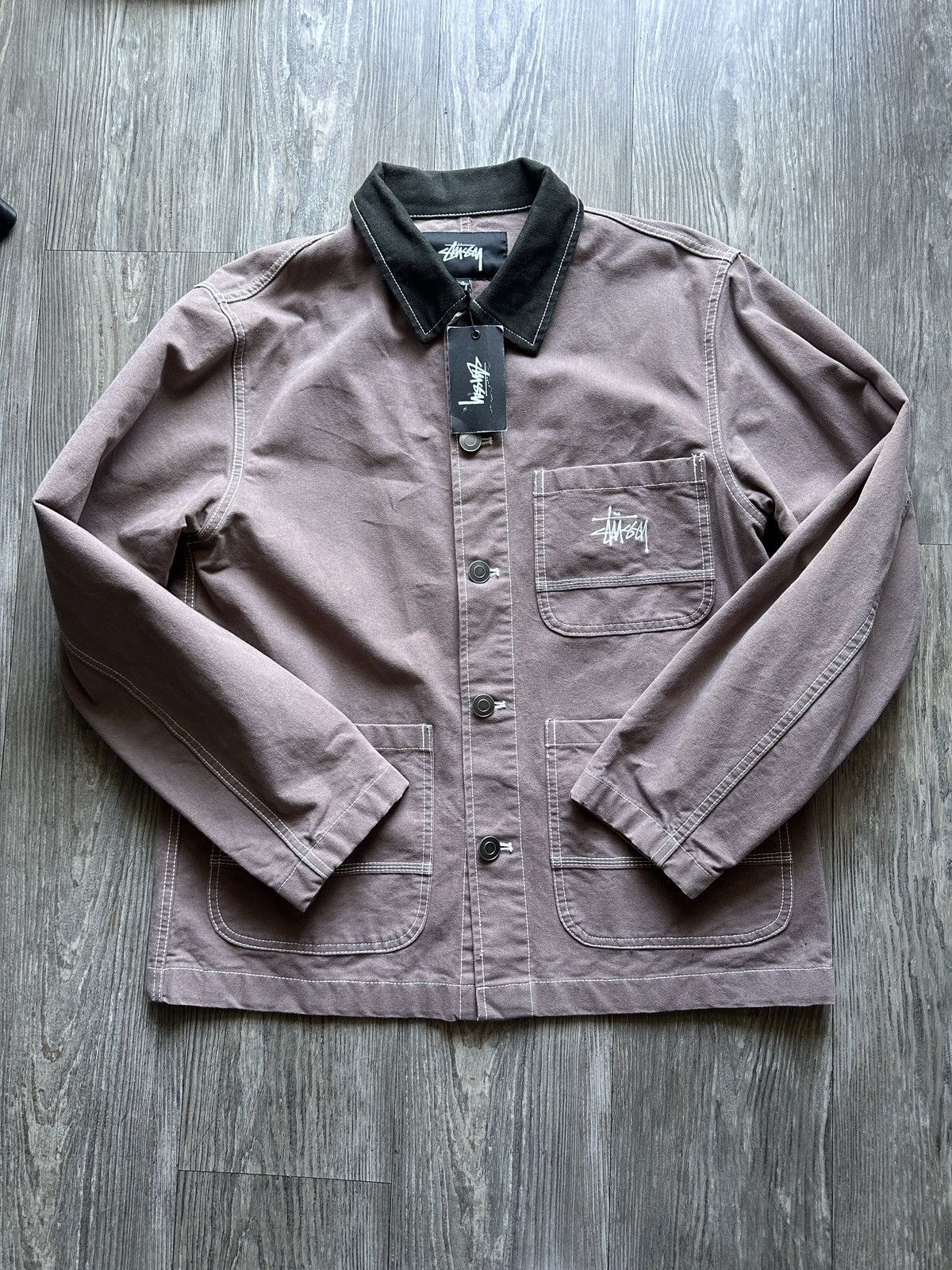STUSSY Brushed Moleskin Chore Jacket Ｓ Stussy Brushed Moleskin Chore Jacket Stussy