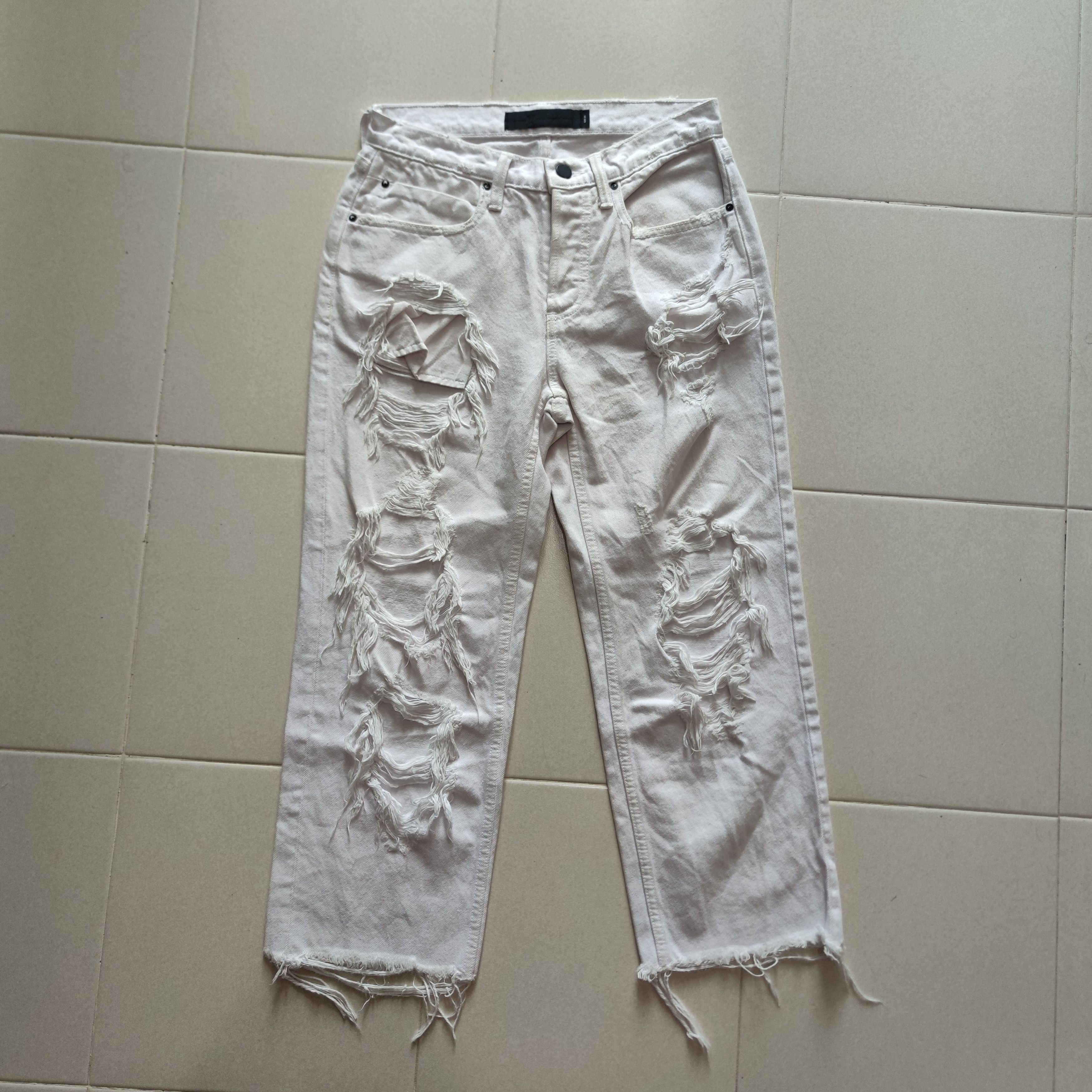 Alexander Wang DENIM X ALEXANDER WANG RIVAL DISTRESSED DESIGN DENIM Size 28" / US 6 / IT 42 - 1 Thumbnail