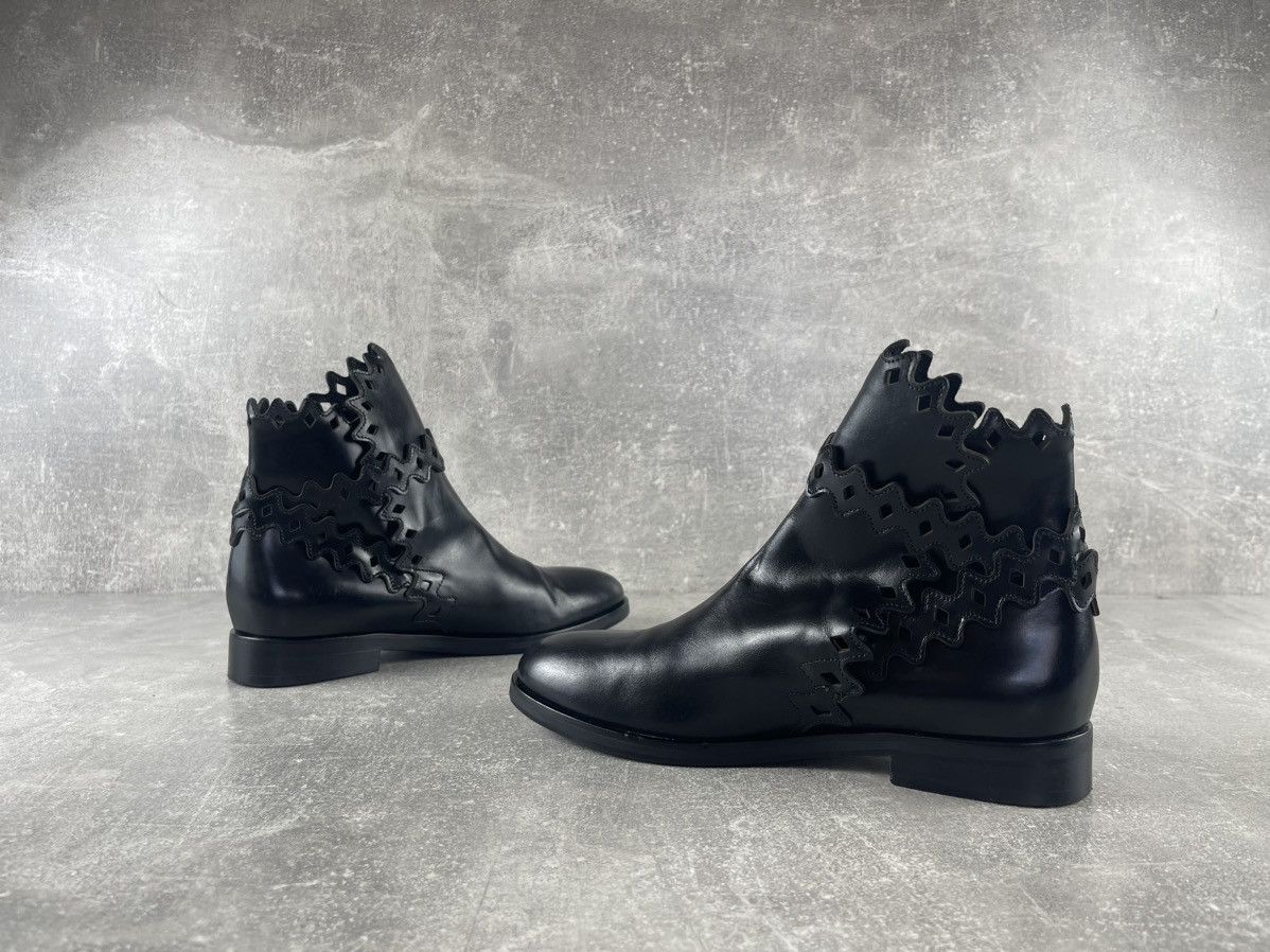 Alaia Alaïa Paris Cut Out Leather Ankle Boots Black Size US 7 / IT 37 - 5 Thumbnail