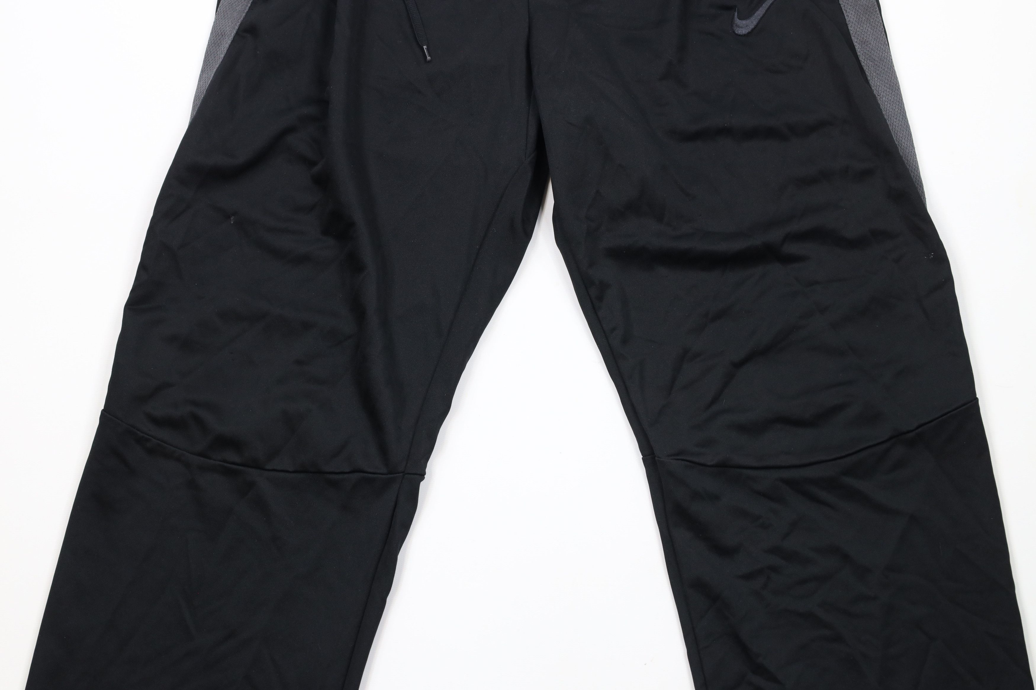 Nike × Vintage Vintage Y2K Nike Scott Mini Swoosh Wide Leg Pants Black Size US 34 / EU 50 - 3 Thumbnail