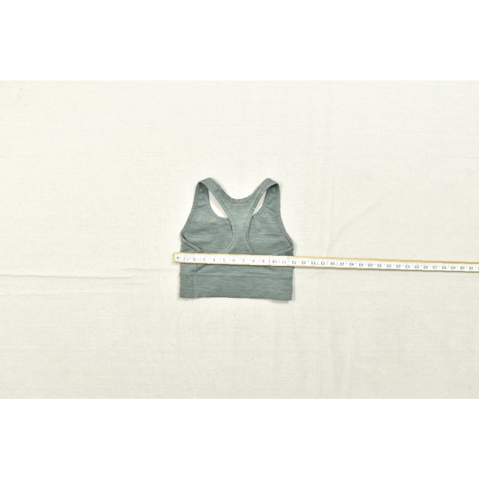 Nike Nike Dri-FIT Women's Small Gray Racerback Sports Bra Activewear Shirt Sleeveless Nike Women Bra Gray Heathered Striped 90s? Size ONE SIZE - 3 Thumbnail