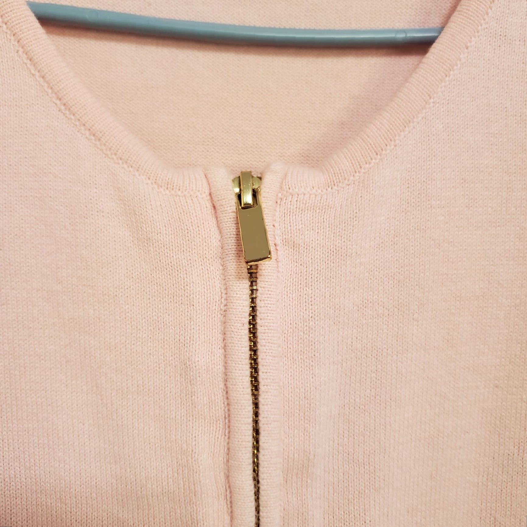 Venus VINTAGE: Not applicable; Venus Cardigan Women M Ombre Pink Knit Full Zip Perforated Long Sleeve Pockets Size M / US 6-8 / IT 42-44 - 5 Thumbnail