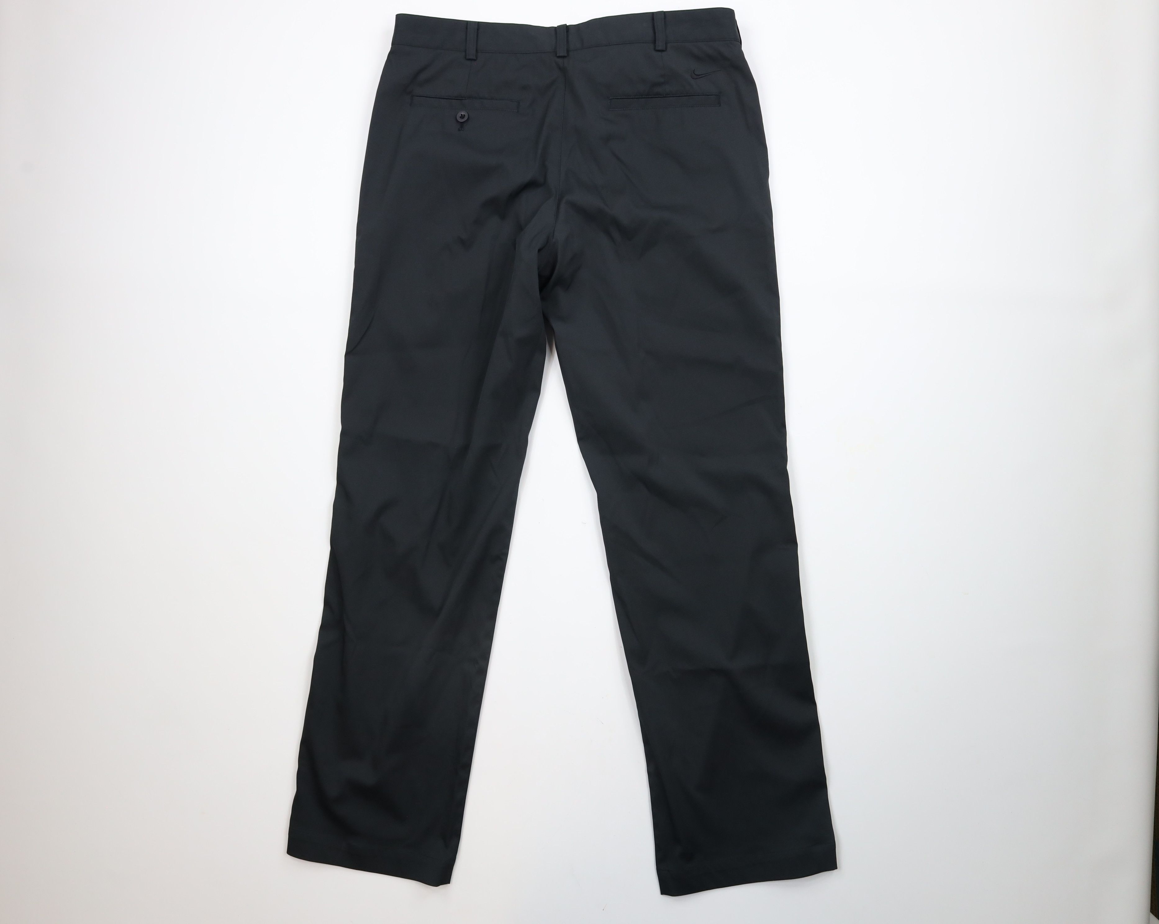 Nike × Vintage Nike Golf Mini Swoosh Flat Front Tech Chino Pants Black Size US 34 / EU 50 - 8 Thumbnail
