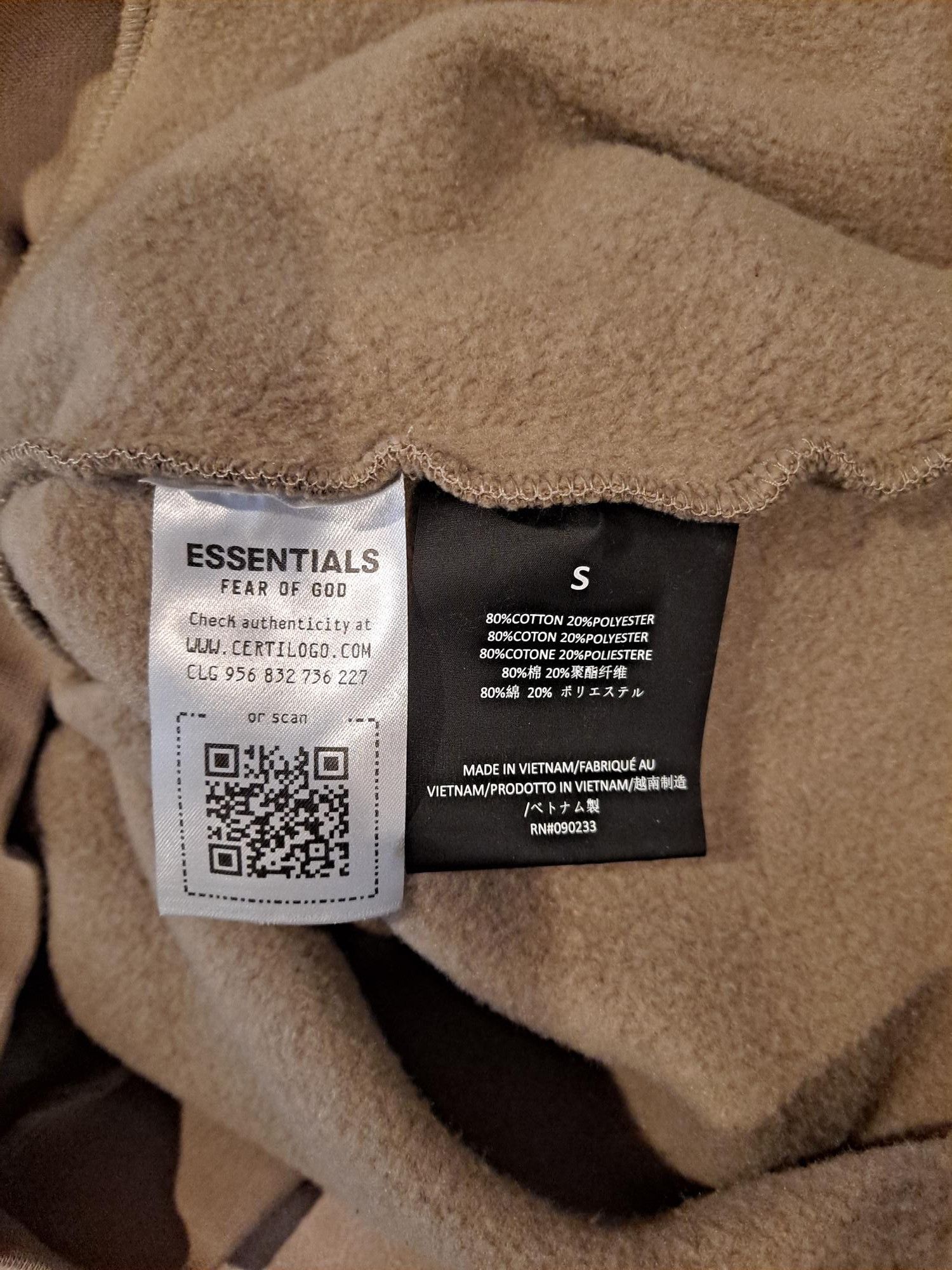 Essentials Fear of God Essentials Fleece Hoodie Desert Sand Size US S / EU 44-46 / 1 - 2 Thumbnail