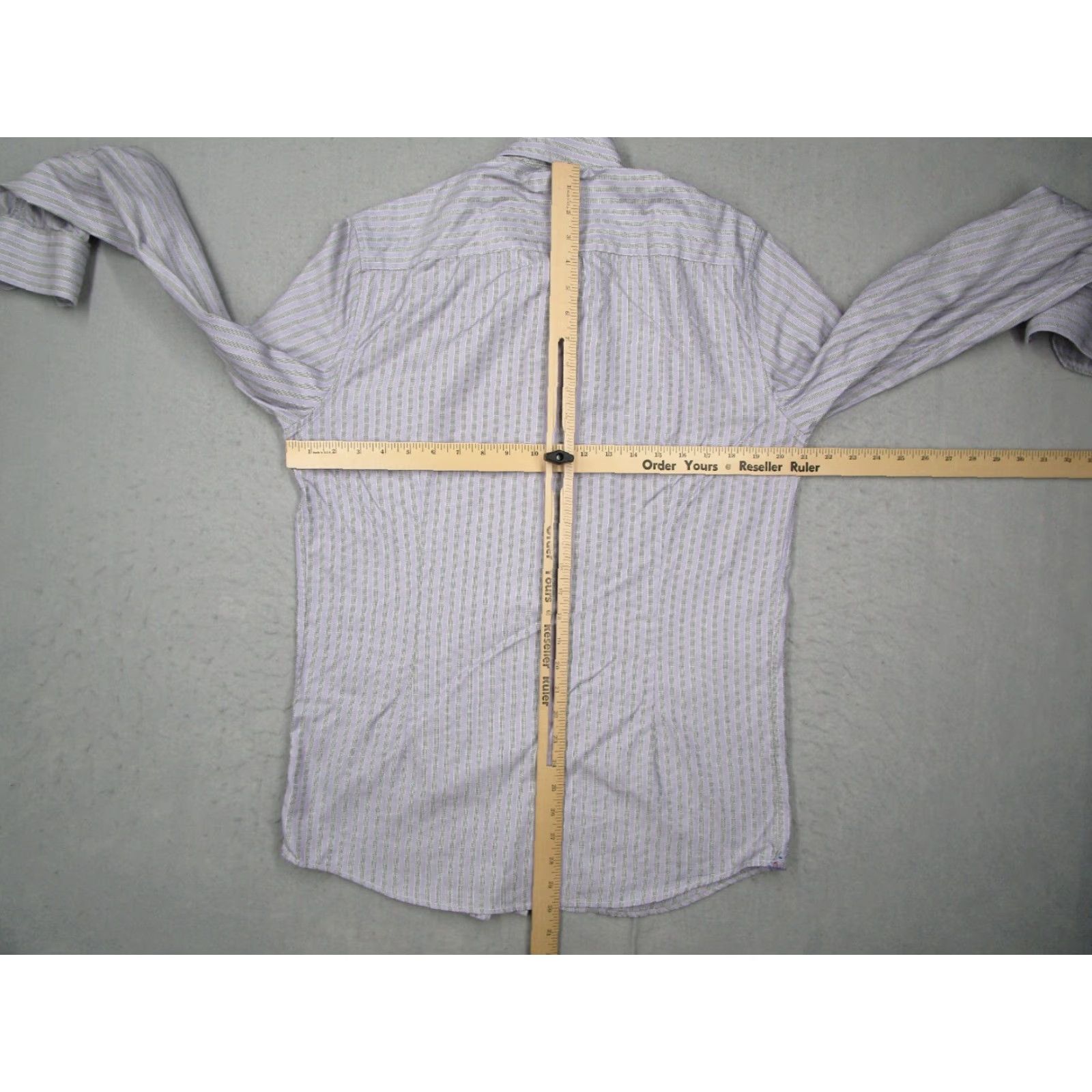 Robert Graham VINTAGE Robert Graham Dress Shirt Men 15.5 39 Purple Striped Cotton Long Sleeve Button Up Classic Fit Designer Size US L / EU 52-54 / 3 - 6 Thumbnail