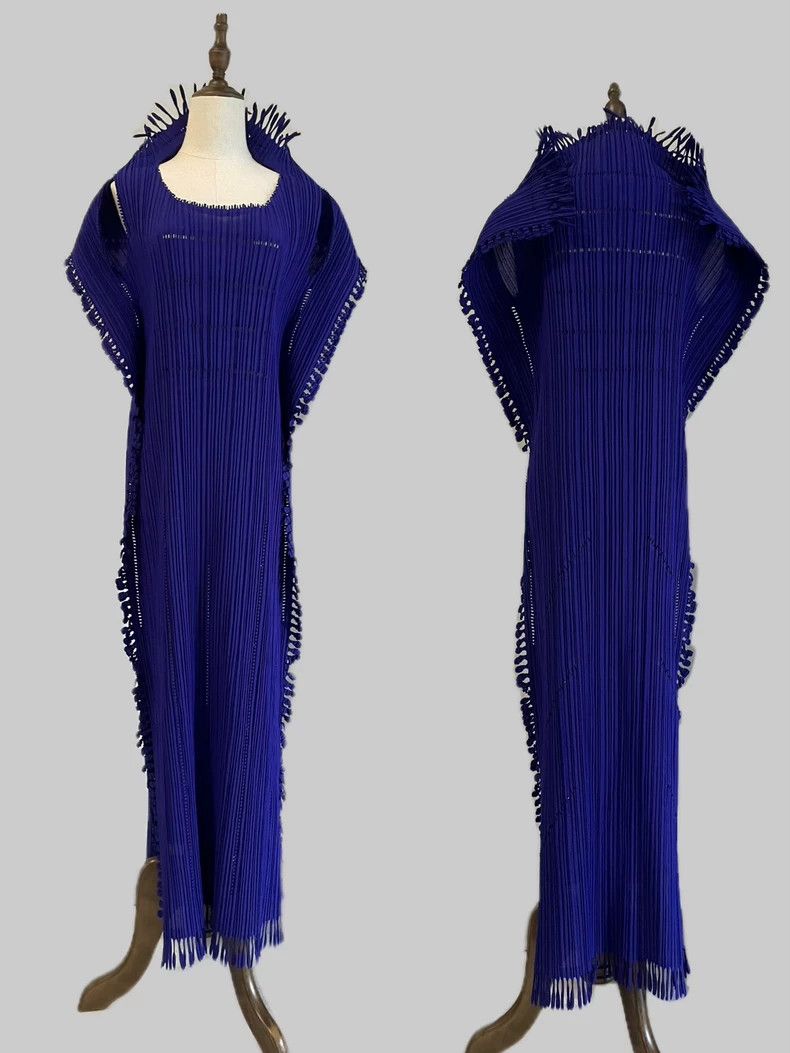 Issey Miyake Issey Miyake Blue main line dragon beard dress Size M / US 6-8 / IT 42-44 - 1 Thumbnail