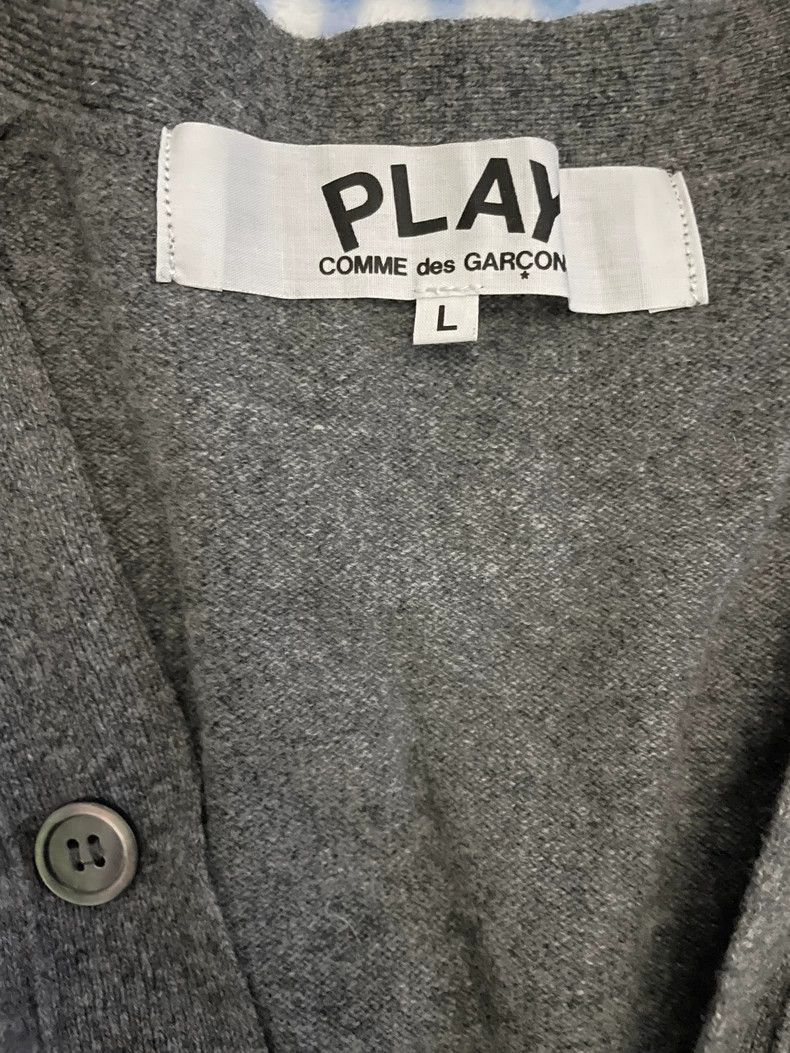 Comme Des Garcons Cardigan Gray Gold Heart