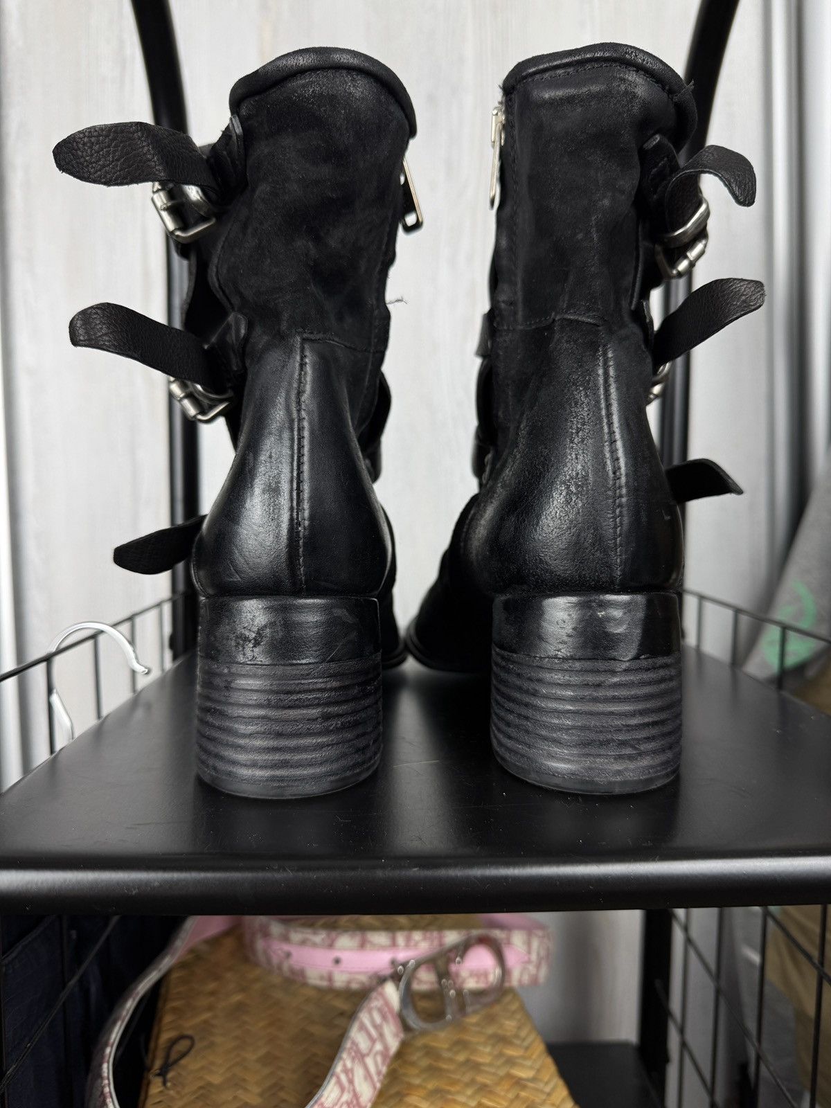 A.S.98 A.S.98 AirStep Women's Leather Ankle Boots Zipper Biker 40 Size US 10 / IT 40 - 11 Thumbnail