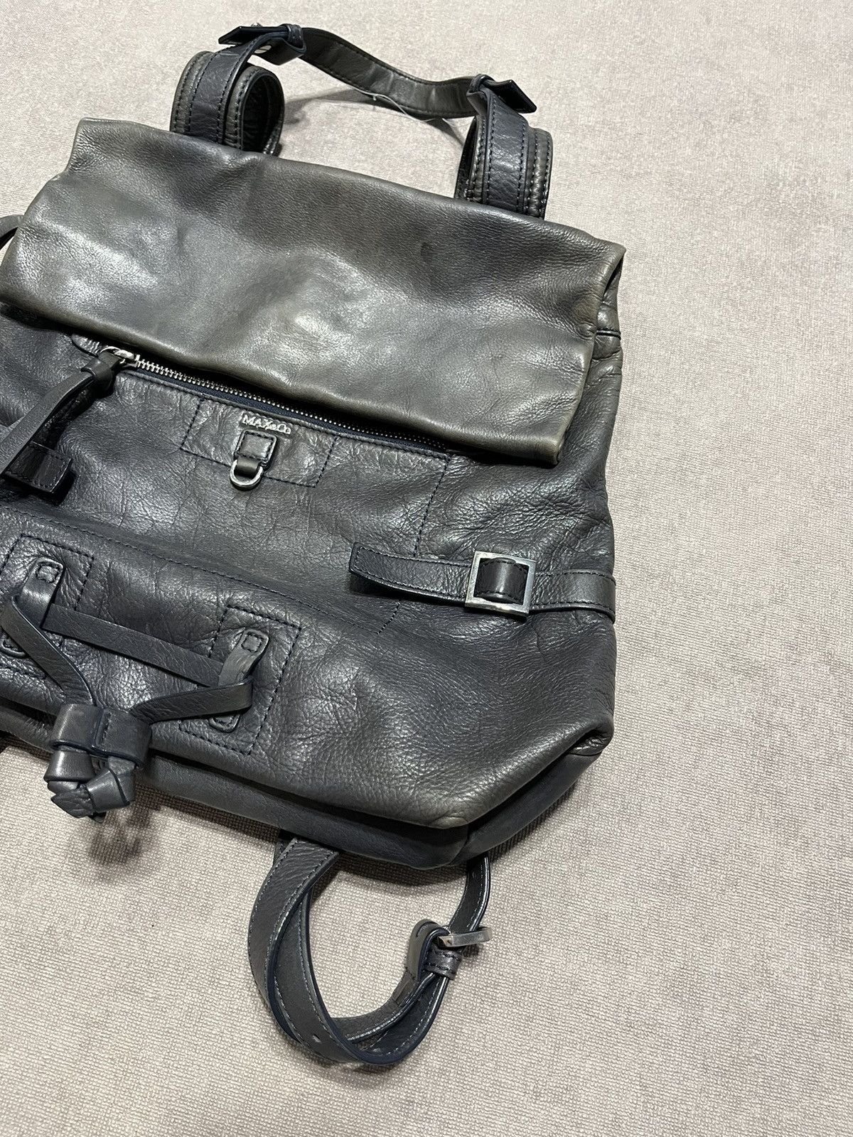 Max Mara Max&co Womens Leather Backpack Bag Vintage Y2K Handle Mara Size ONE SIZE - 2 Thumbnail