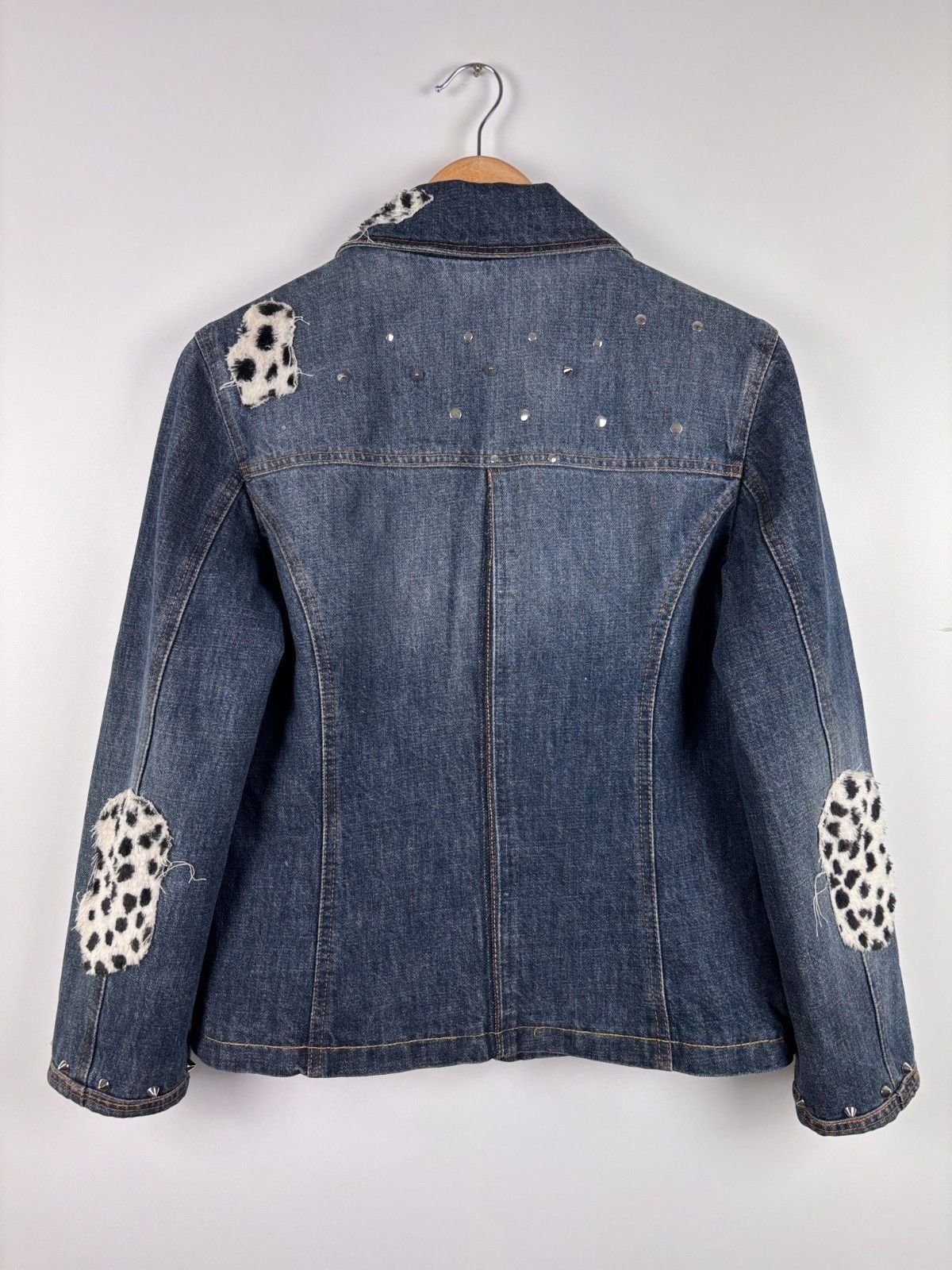 Other Vintage Roccobarocco Denim Jacket Blue Womens Size US 10 Size L / US 10 / IT 46 - 4 Thumbnail