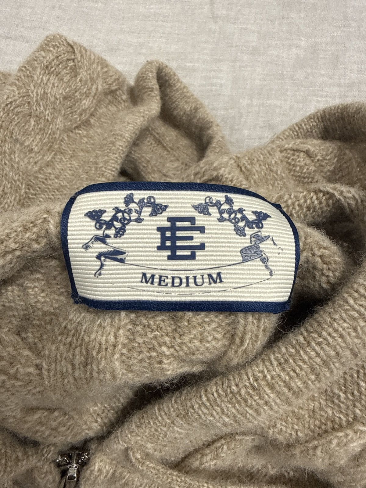 Eric Emanuel EE Beige Cable Knit Hoodie Size US M / EU 48-50 / 2 - 3 Thumbnail