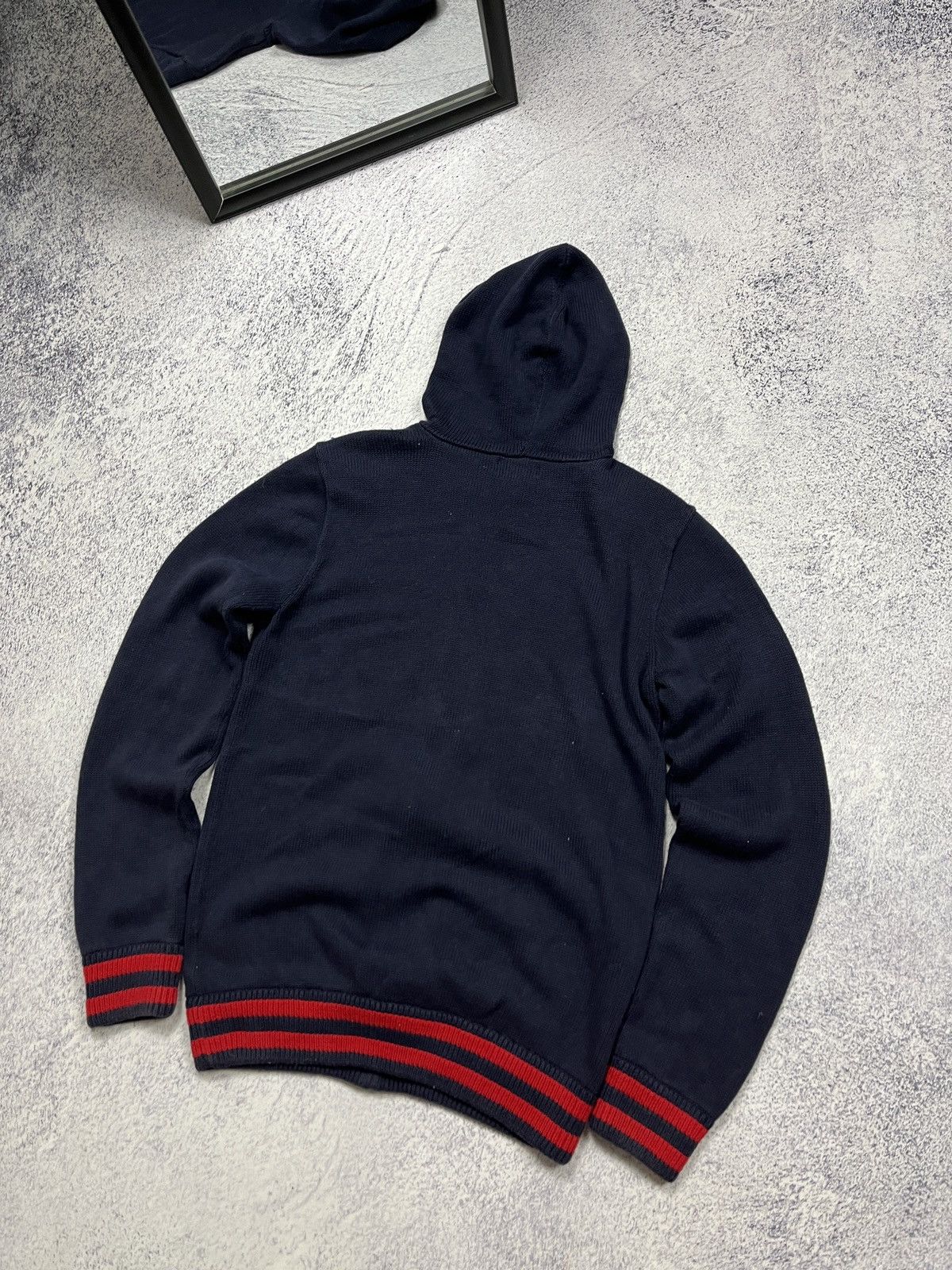 Polo Ralph Lauren × Ralph Lauren × Vintage Polo Ralph Lauren Vintage Knit Zip Up Hoodie Pony Y2K Hype Size US S / EU 44-46 / 1 - 11 Thumbnail