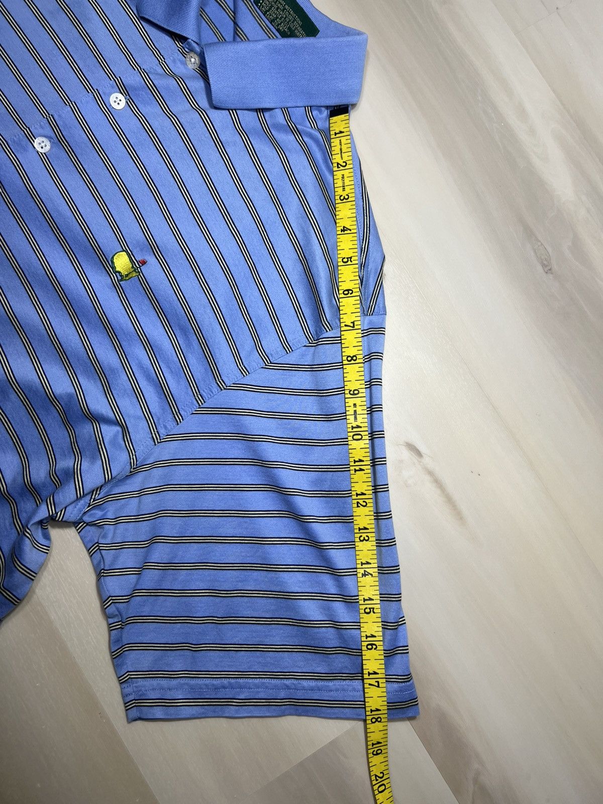 The Masters Amen Corner Masters Polo Golf Blue Striped Augusta National Size US L / EU 52-54 / 3 - 4 Thumbnail
