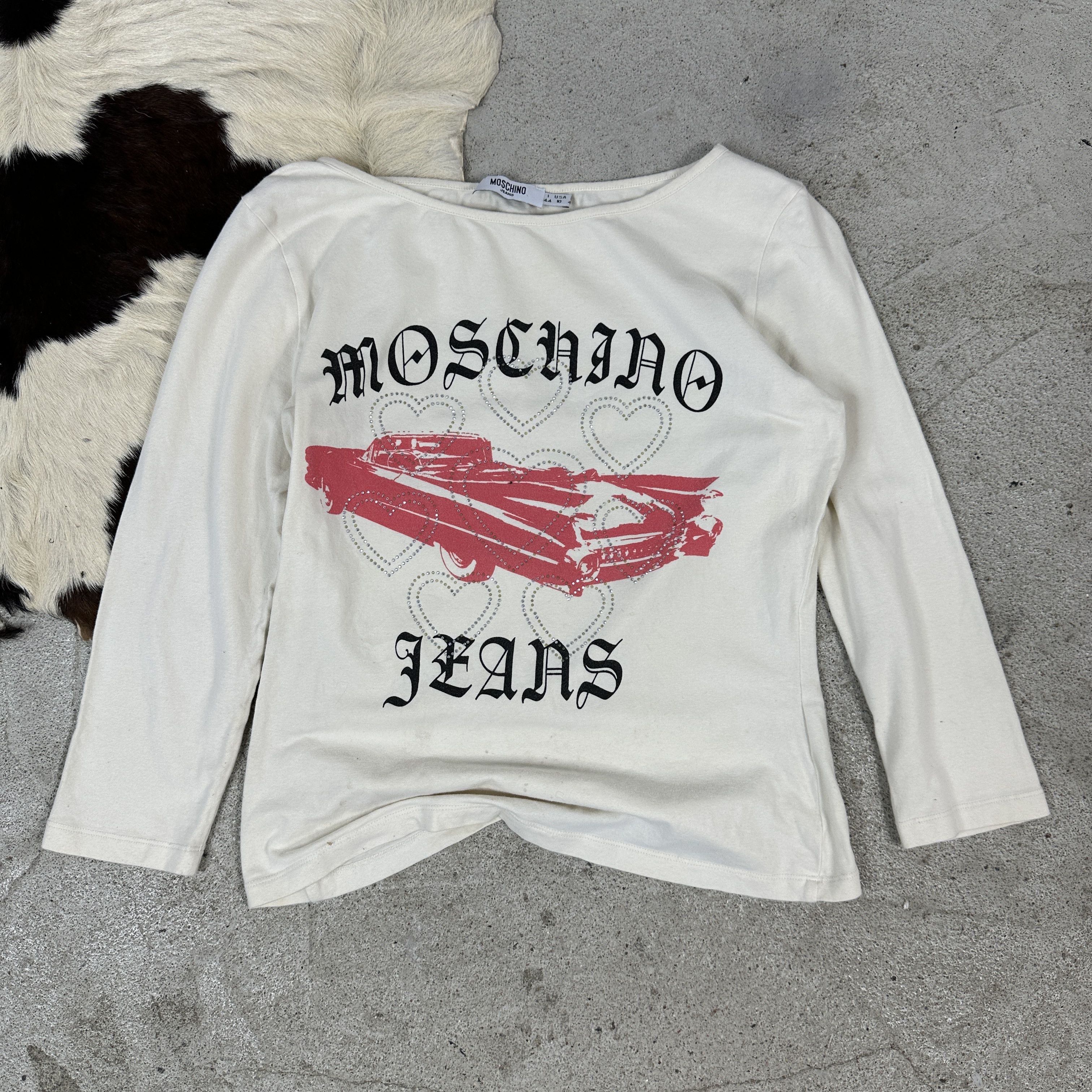 Moschino × Vintage Vintage Y2K Casual Streetwear Longsleeve Moschino Jeans Size L / US 10 / IT 46 - 1 Thumbnail